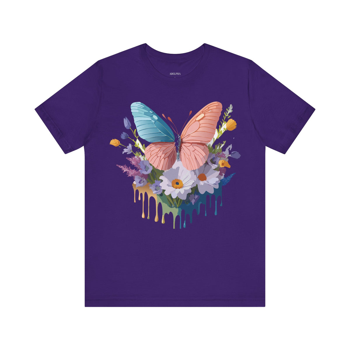 Butterfly Graphic Unisex Cotton Bella+Canvas Tee with Art Design n56