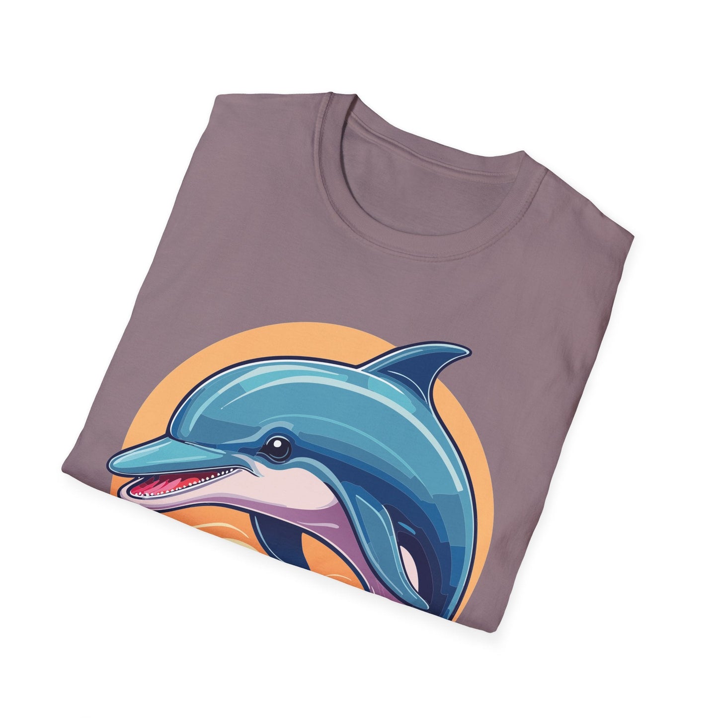 Unisex Dolphin Shirt Gildan Softstyle 64000 Tee 100 Percent Ring Spun Cotton Breathable Comfort