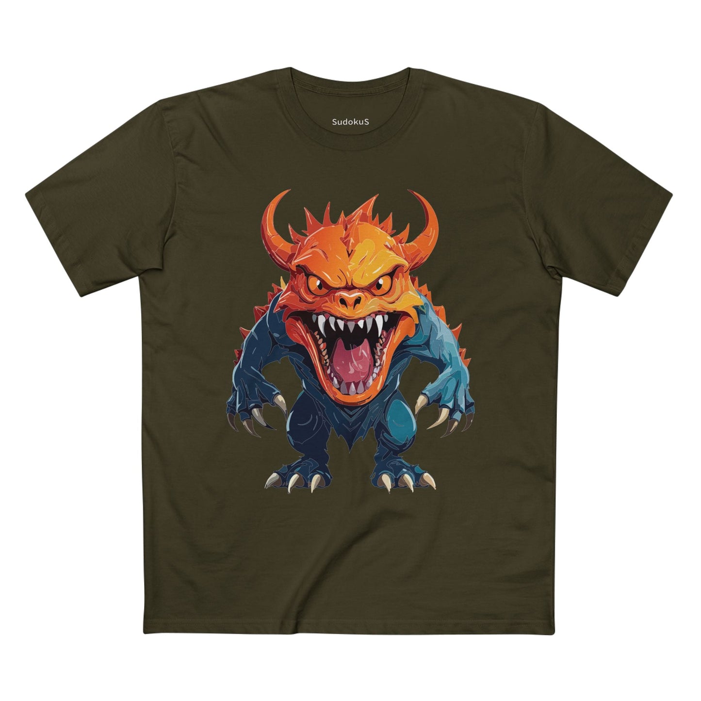 Cartoon Monsters Graphic Unisex 100 Cotton Staple Tee 27