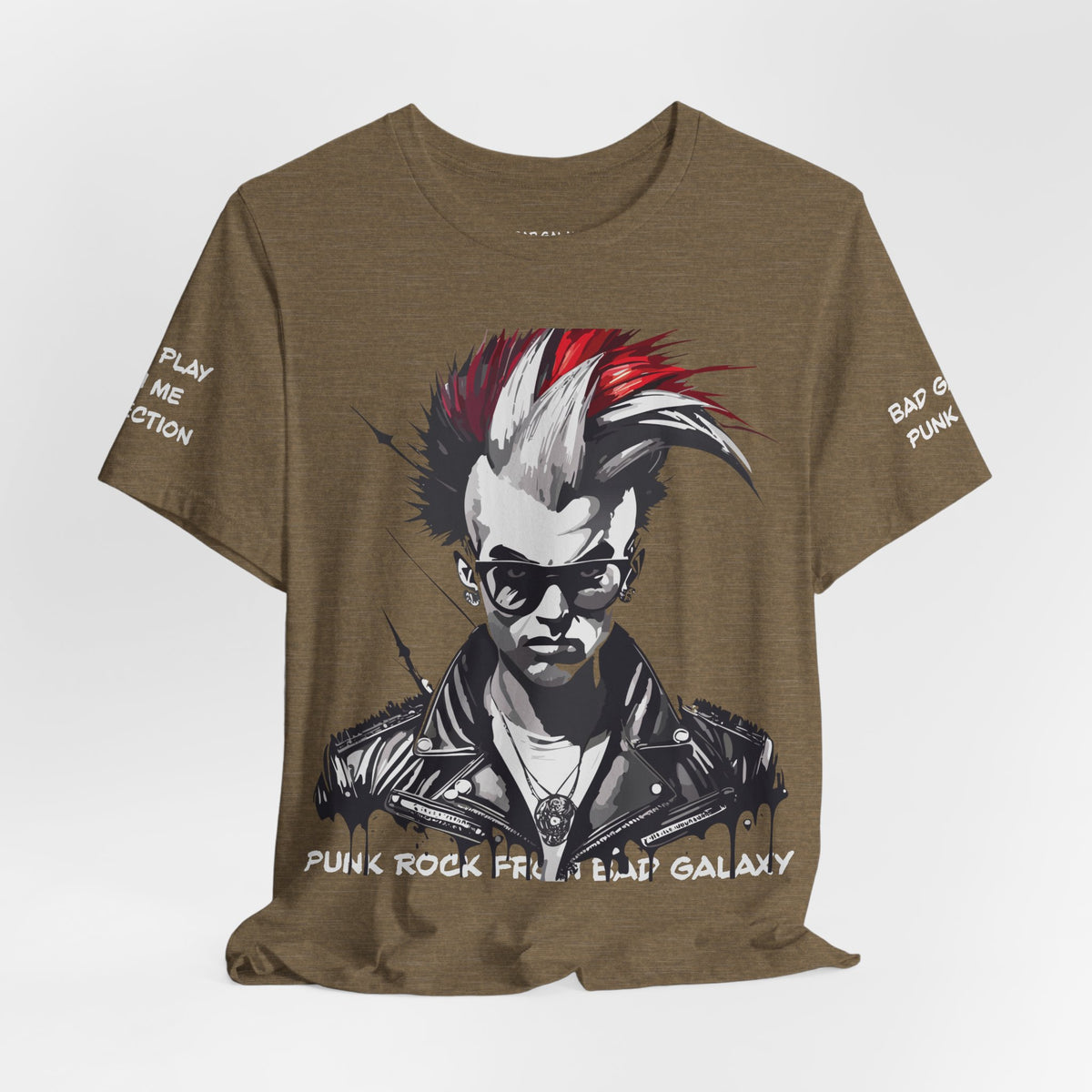 Punk Rock Graphic Unisex Cotton Bella+Canvas Tee with Art Design b26