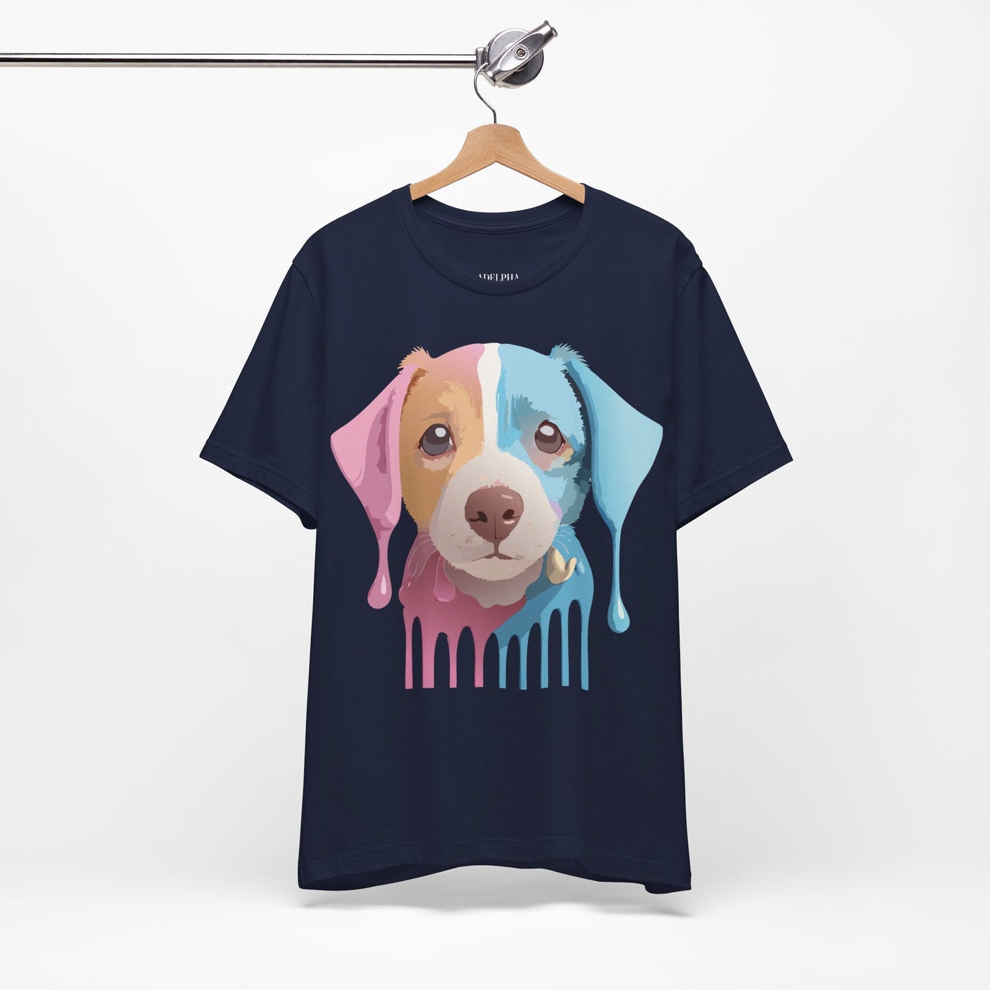 Vintage Inspired Dog Graphic Tee Unisex Jersey Short Sleeve Premium Adelpha Art Design