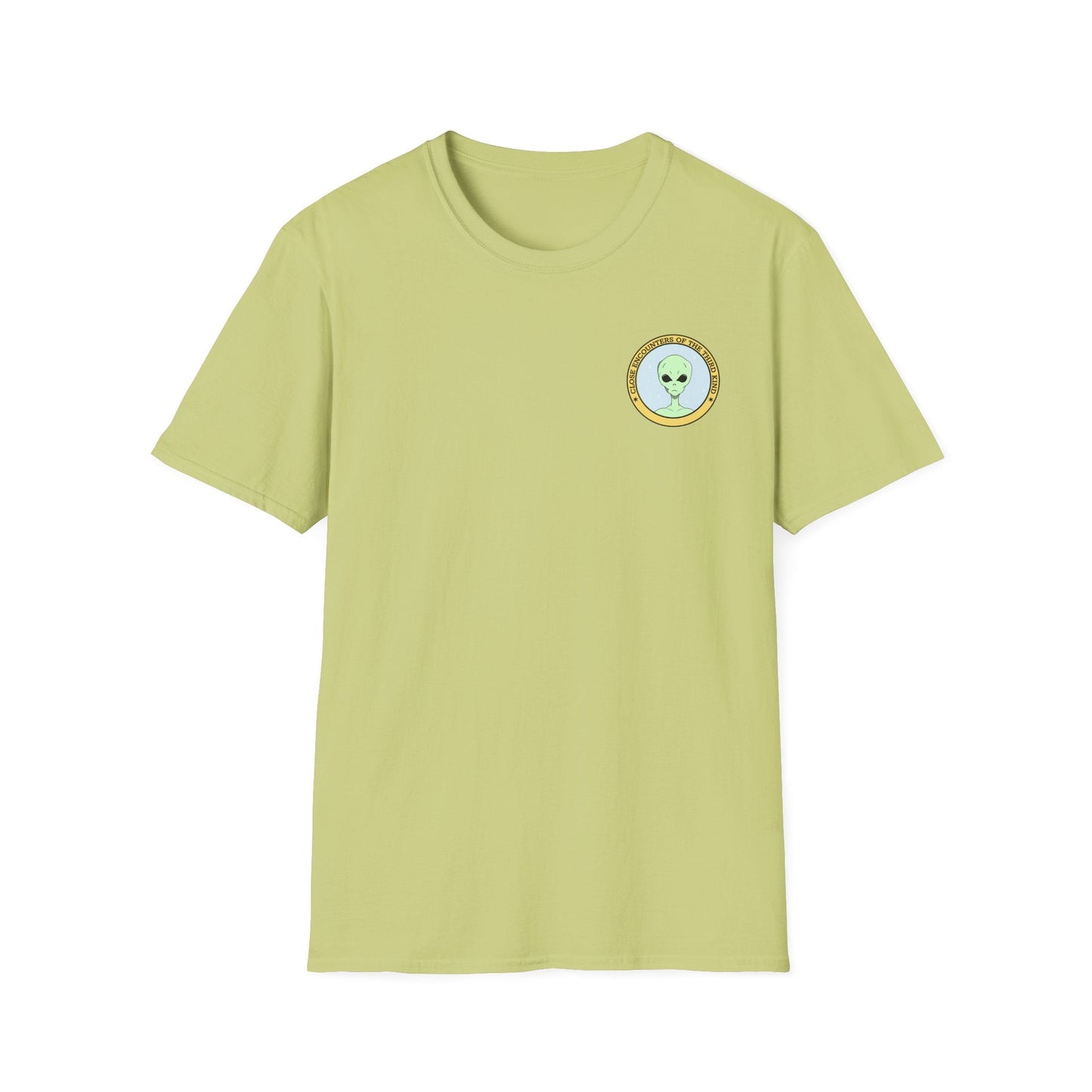 Alien Badge TShirt  Small Chest Logo I Believe Retro Space Tee