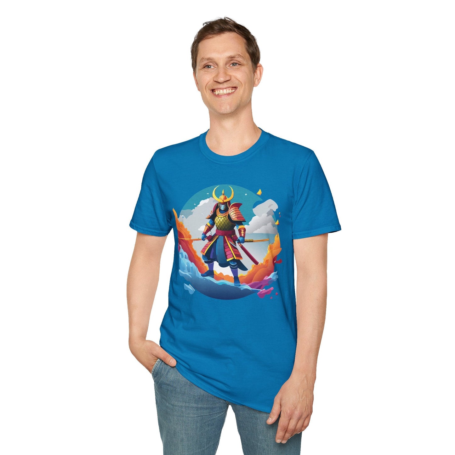 Samurai Shirt Unisex Gildan Softstyle 64000 Tee 100 Percent Ring Spun Cotton Lightweight