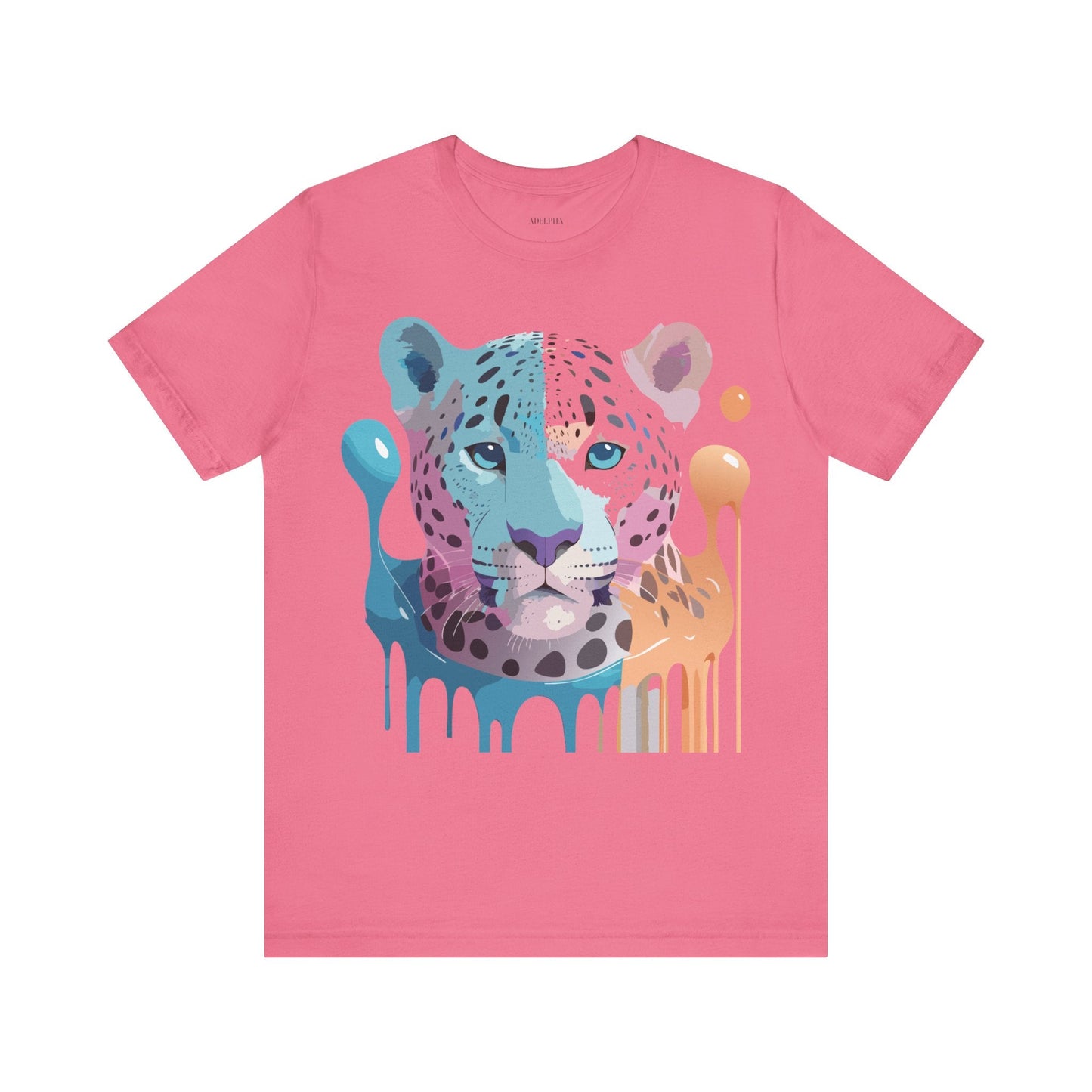 Adelpha Graphic Tee Cheetah Print Unisex Jersey Short Sleeve Shirt Vintage Art
