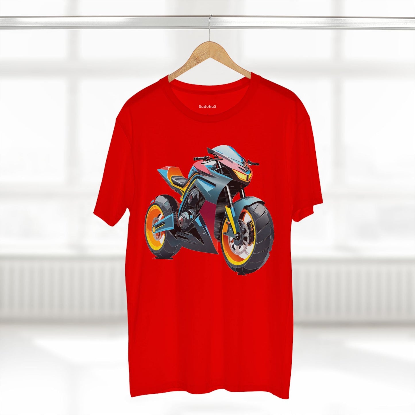 Moto Bike Graphic Unisex 100 Cotton Staple Tee 33