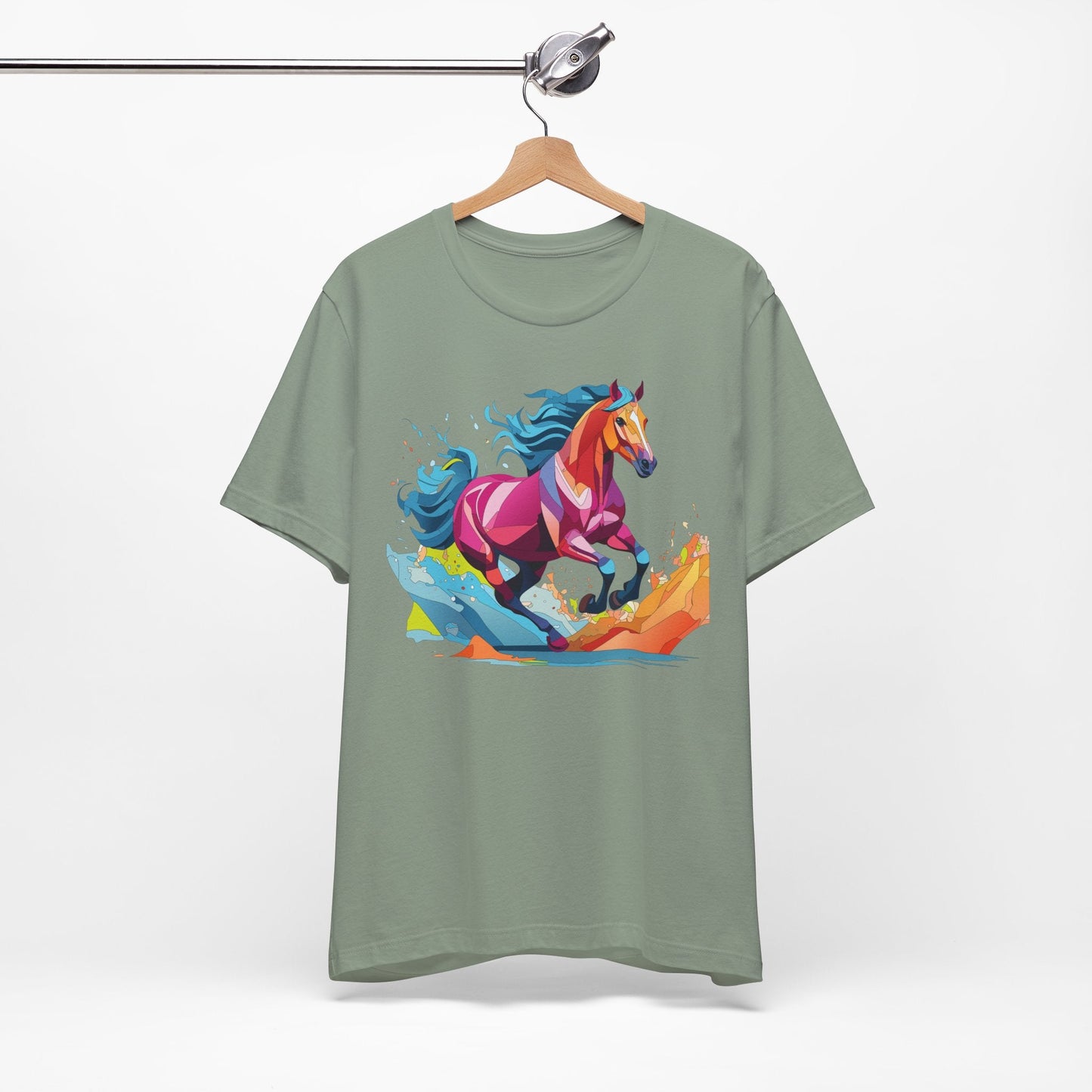 Unisex Animal Tee Shirt With Wild Animals Art Design Short Sleeve Casual Wear Everyday