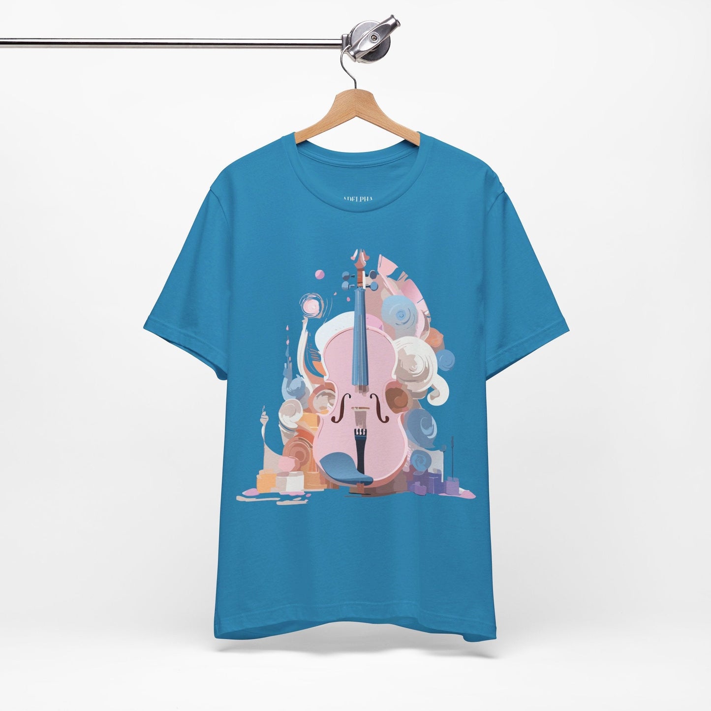 Music T Shirt Unisex Graphic Tee Vintage Inspired Artwork By Adelpha Short Sleeve