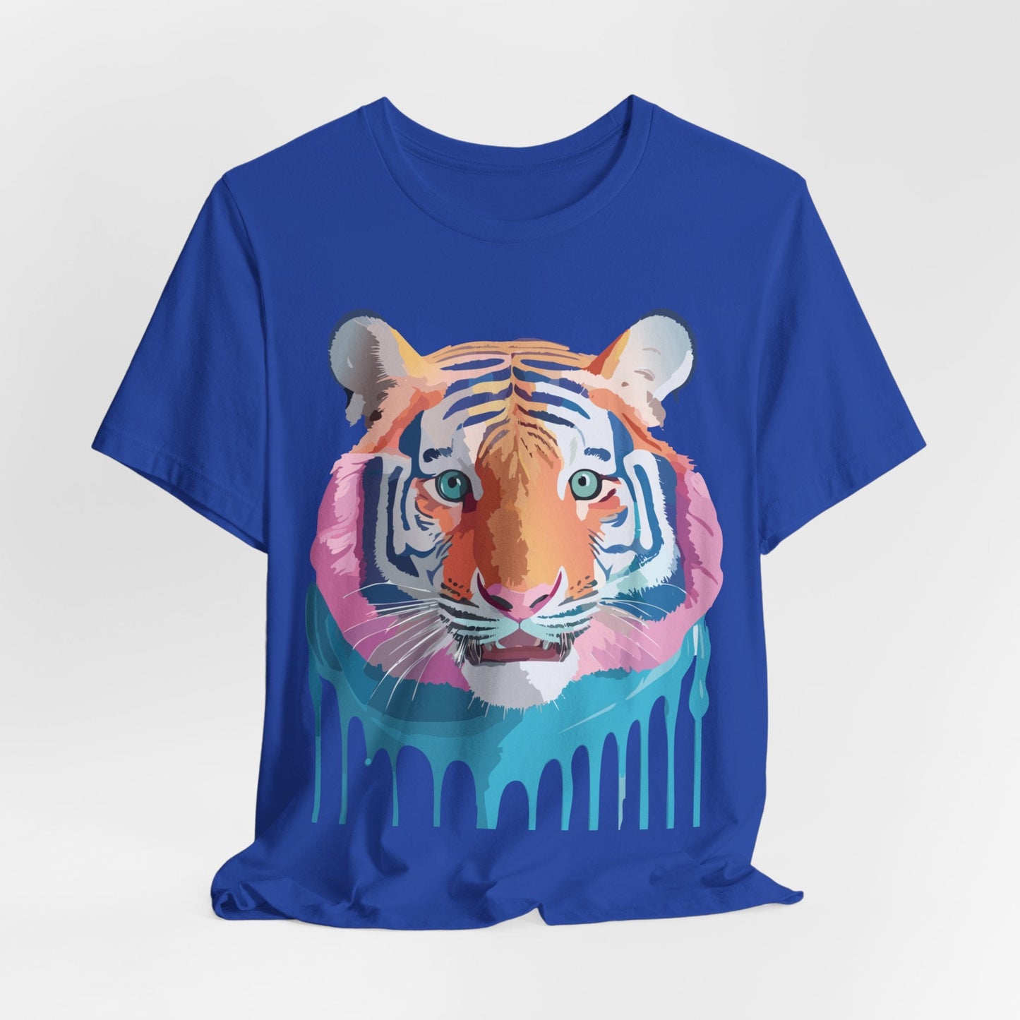 Tiger Graphic Unisex 100 Cotton Vintage Art with Animal Tee 17