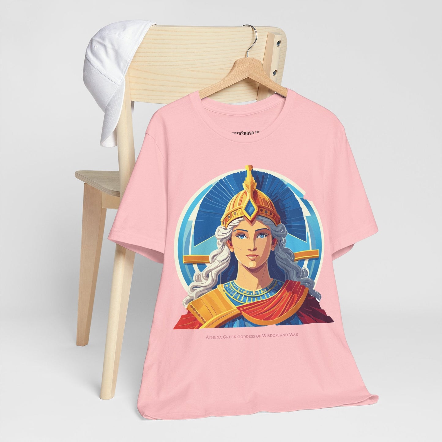 Athena Goddess Graphic Cotton T Shirt Unisex Tee by Retro2Nova Original Art Vintage Inspired