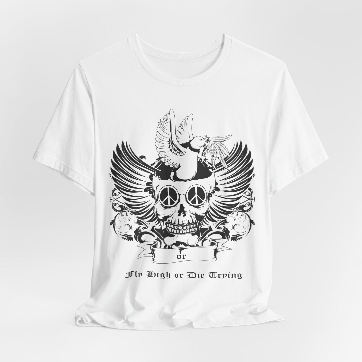 Bird Skull Graphic Design Tee, Skull Shirt, Vintage Tees, Art Design T-Shirt, Vintage Graphic Tee, Art Shirts with Skulls