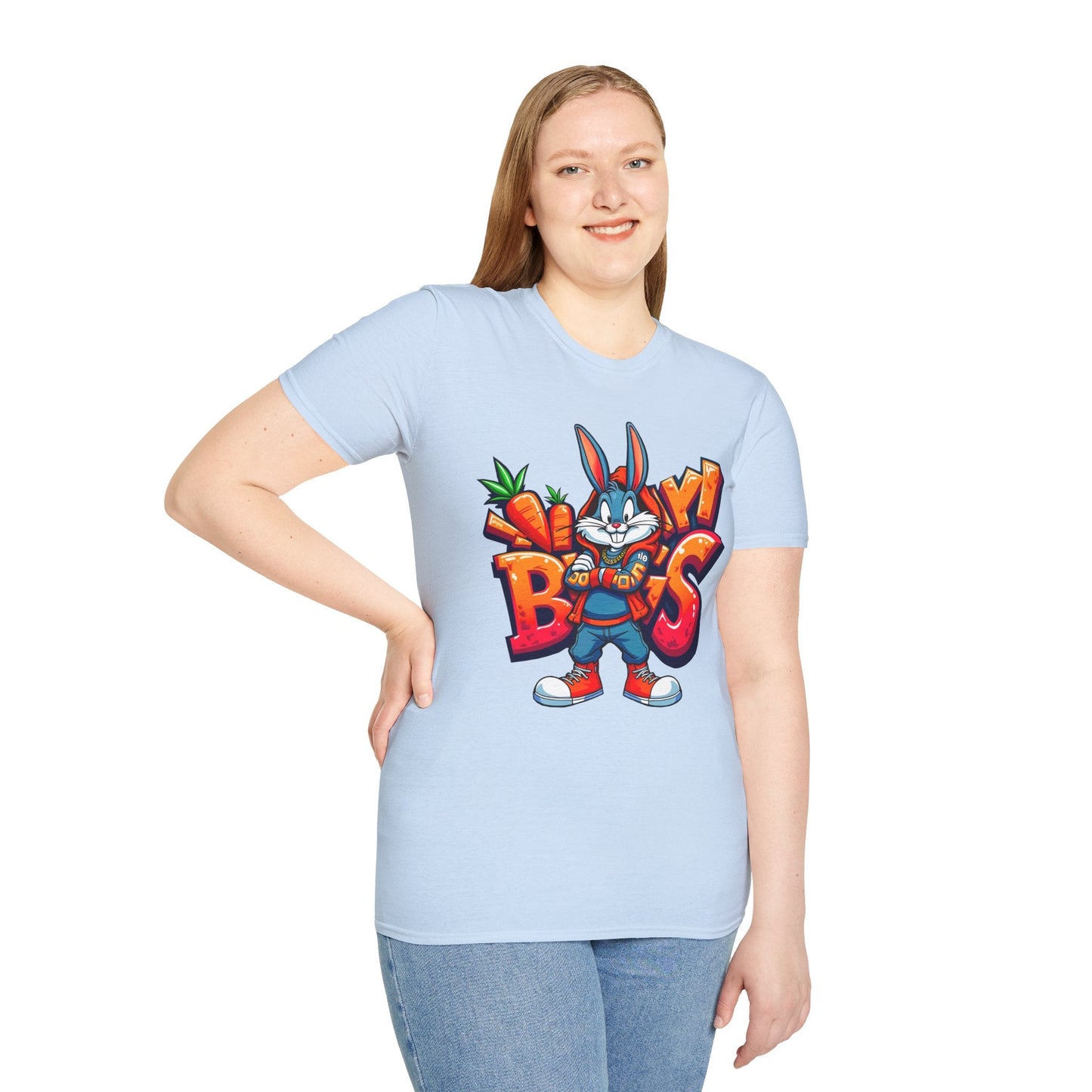Funny Cartoon Animals T Shirt With Animation Design Unisex Softstyle Graphic Tee Gildan 64000