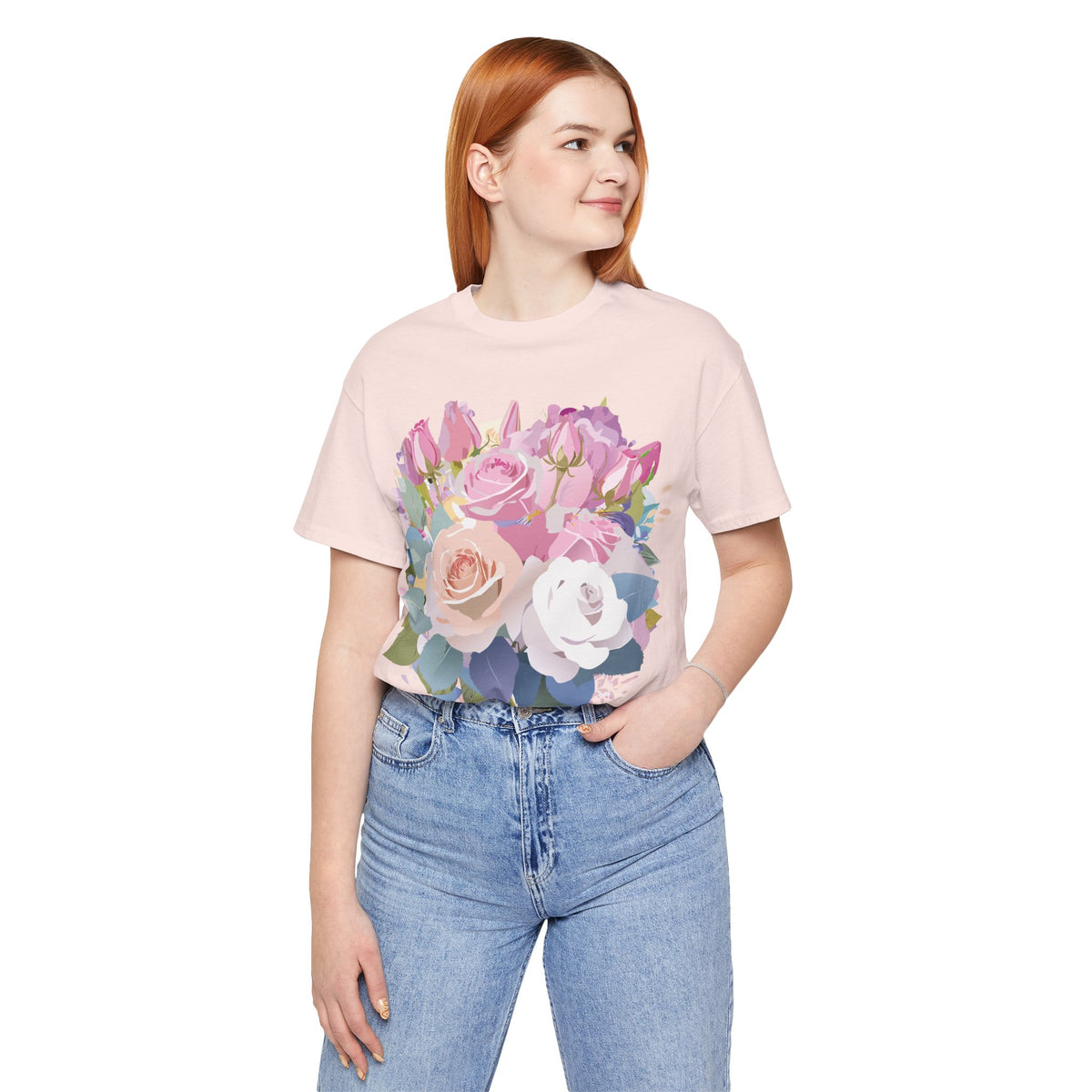 Floral Graphic Tee Shirt - Bella+Canvas Unisex 100 Cotton 19