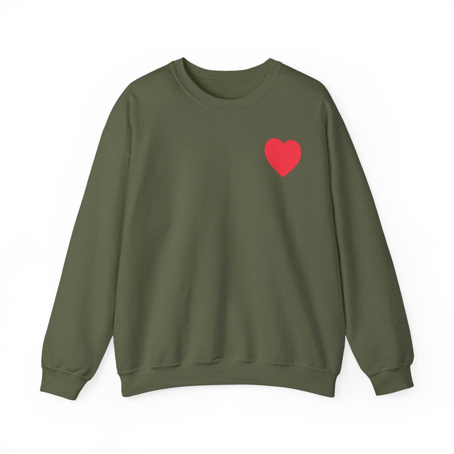 Small Red Heart Sweatshirt, Heart Sweatshirt, Love Sweatshirt, Valentine's Day Sweatshirt- 102