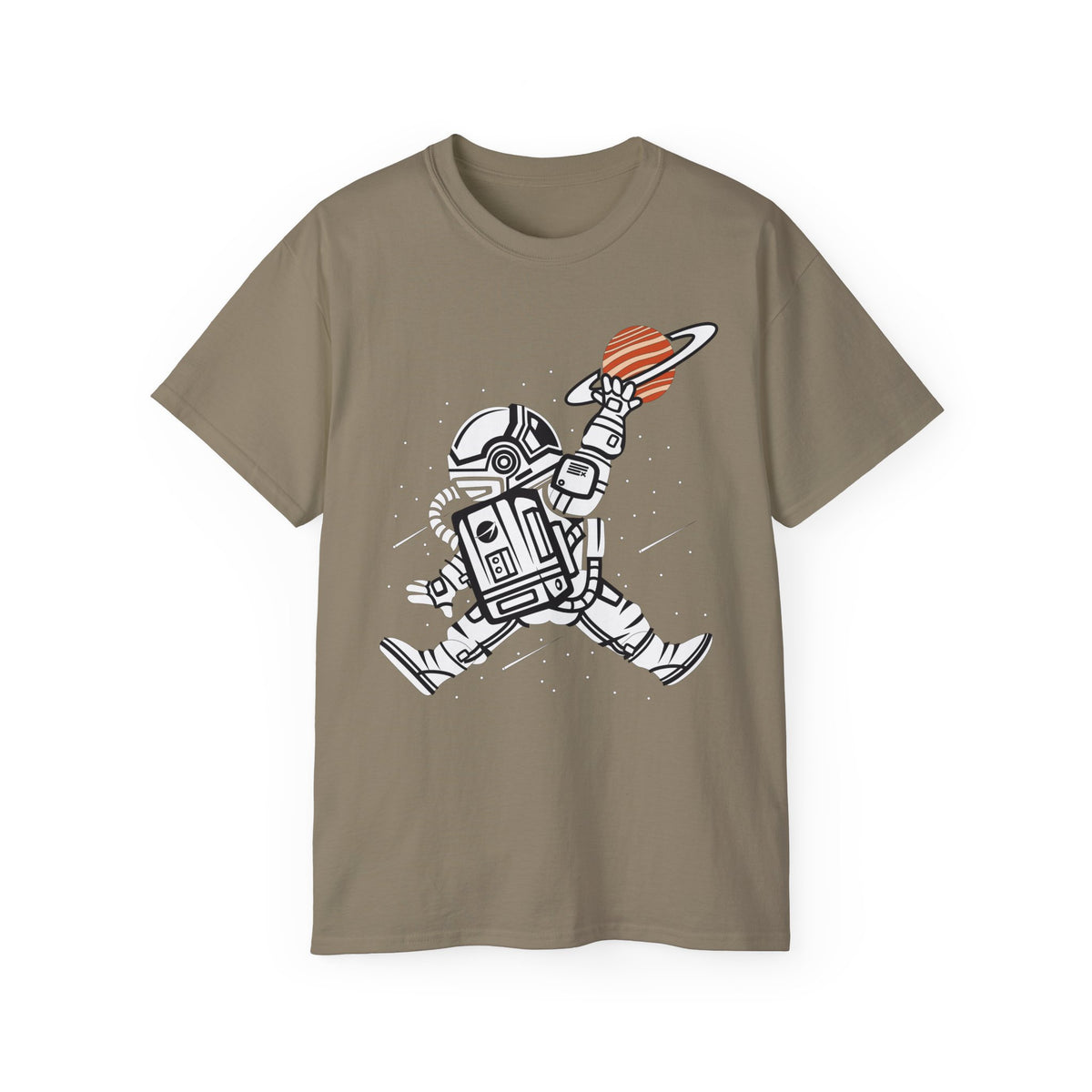 Astronaut Cartoon Graphic Tee Unisex 100 Cotton Gildan T-Shirt