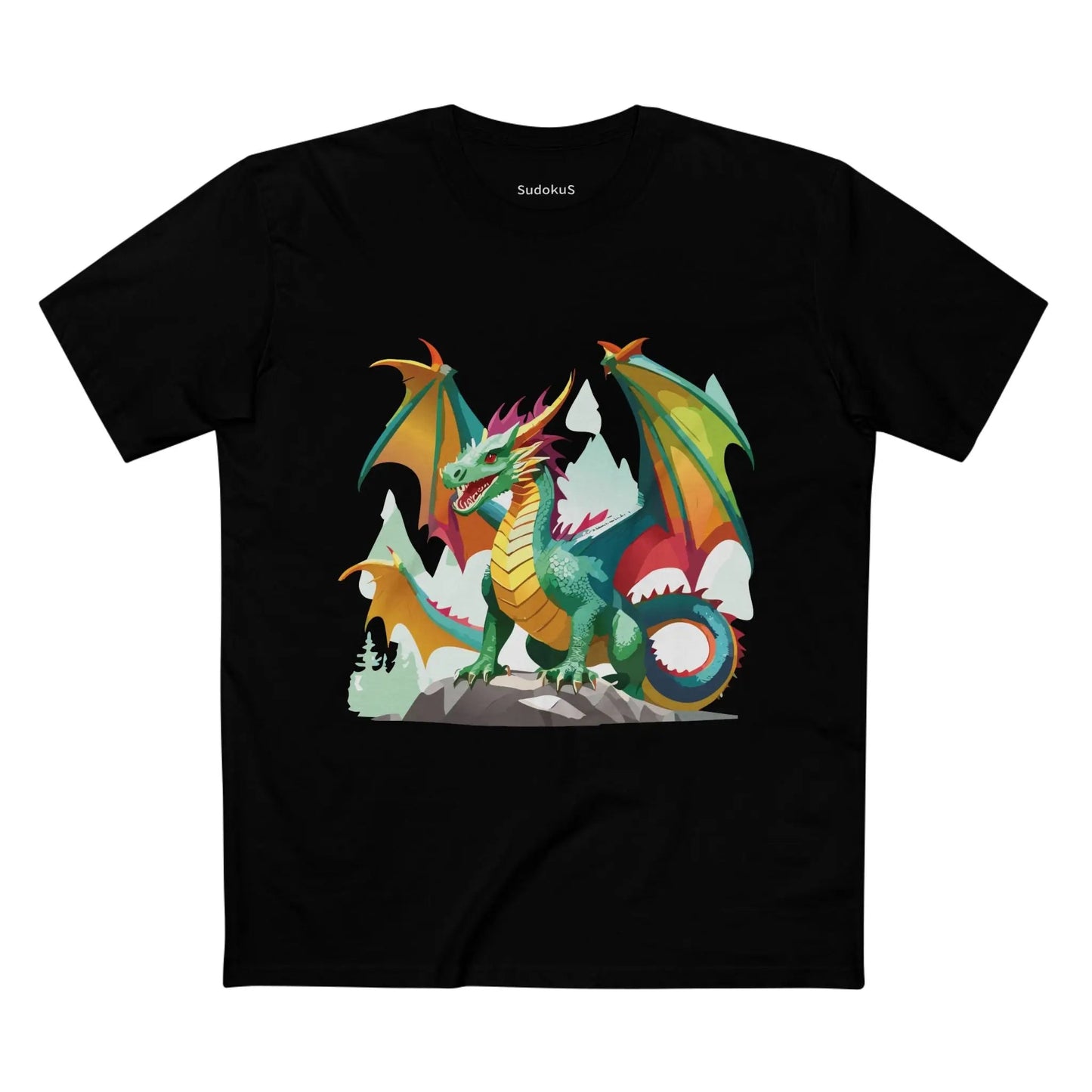 Dragon Graphic Unisex 100 Cotton Staple Tee 27