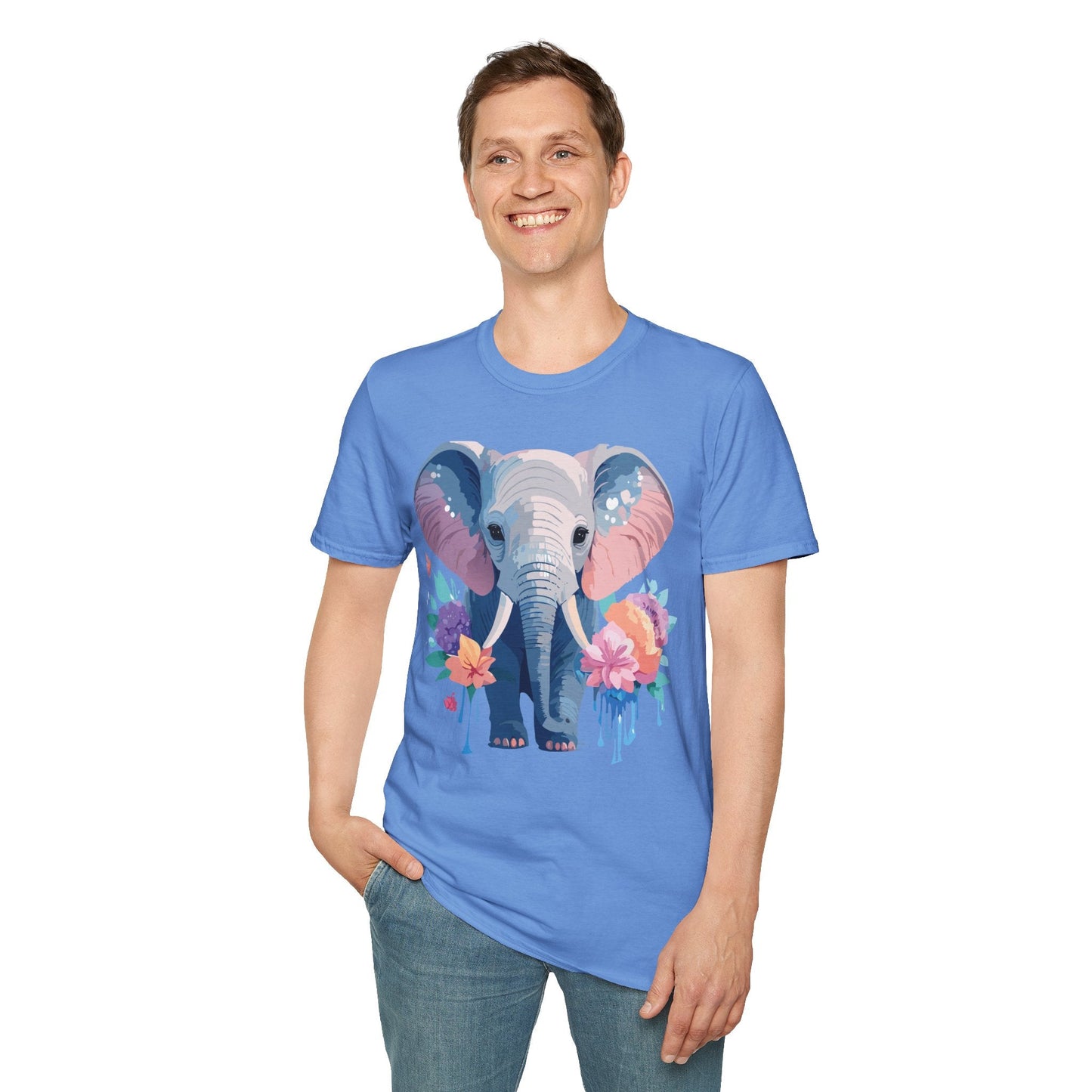 Elephant Graphic T Shirt Unisex Softstyle 64000 Cotton Animals T Shirt For Adults Premium