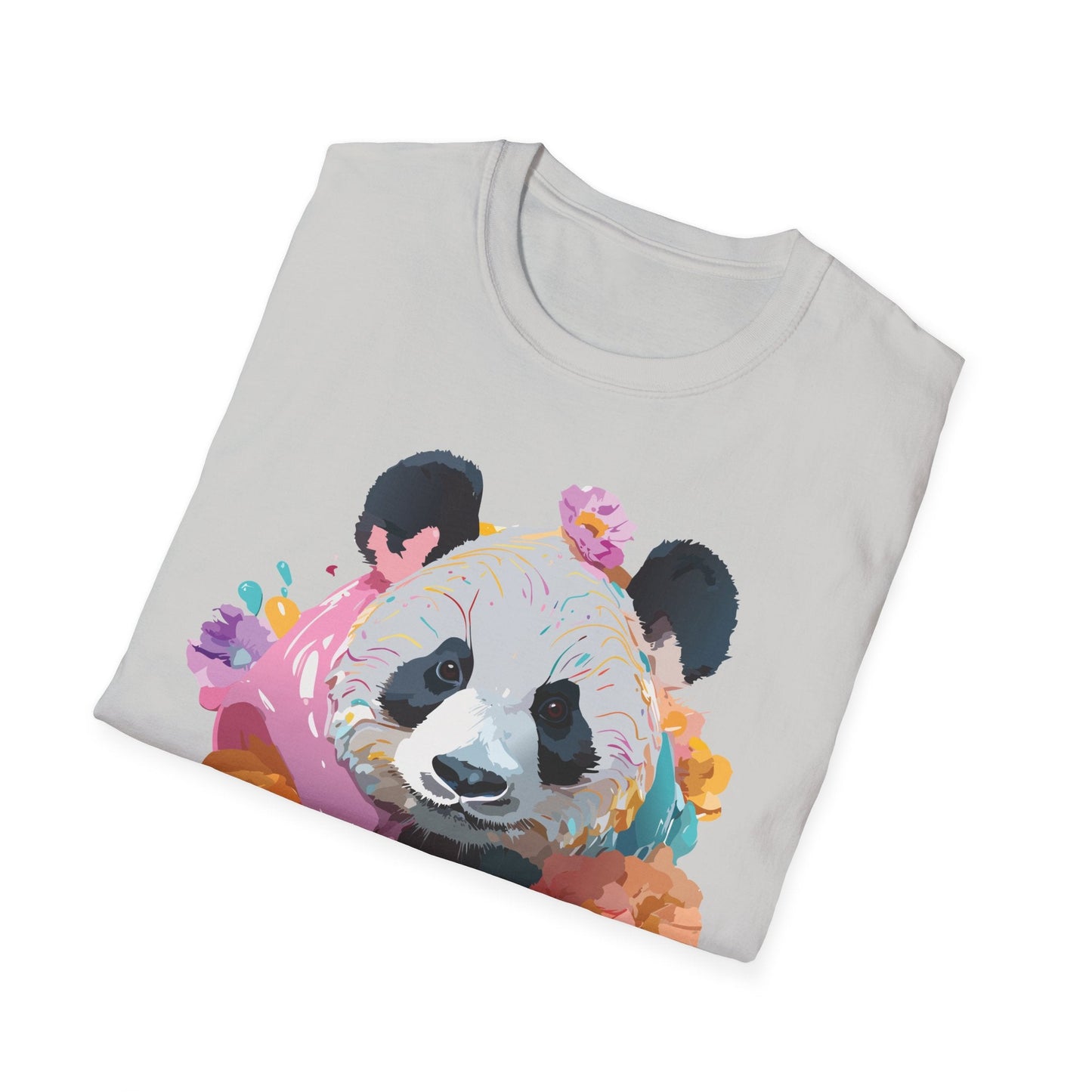 Gildan Softstyle Panda Shirt Unisex T Shirt With Panda Animal Design 100 Percent Cotton Tee
