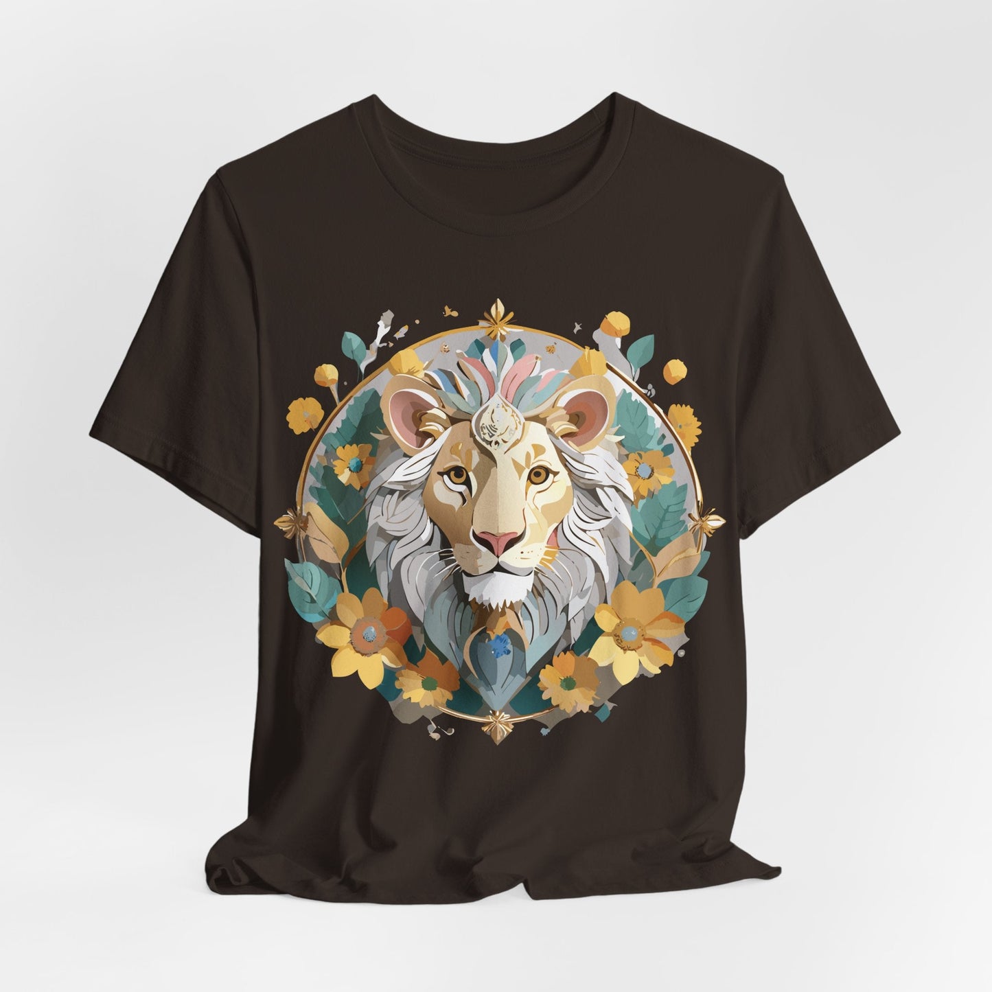 Medallion Graphic Unisex 100 Cotton Vintage Animal Medal Artwork Tee 58