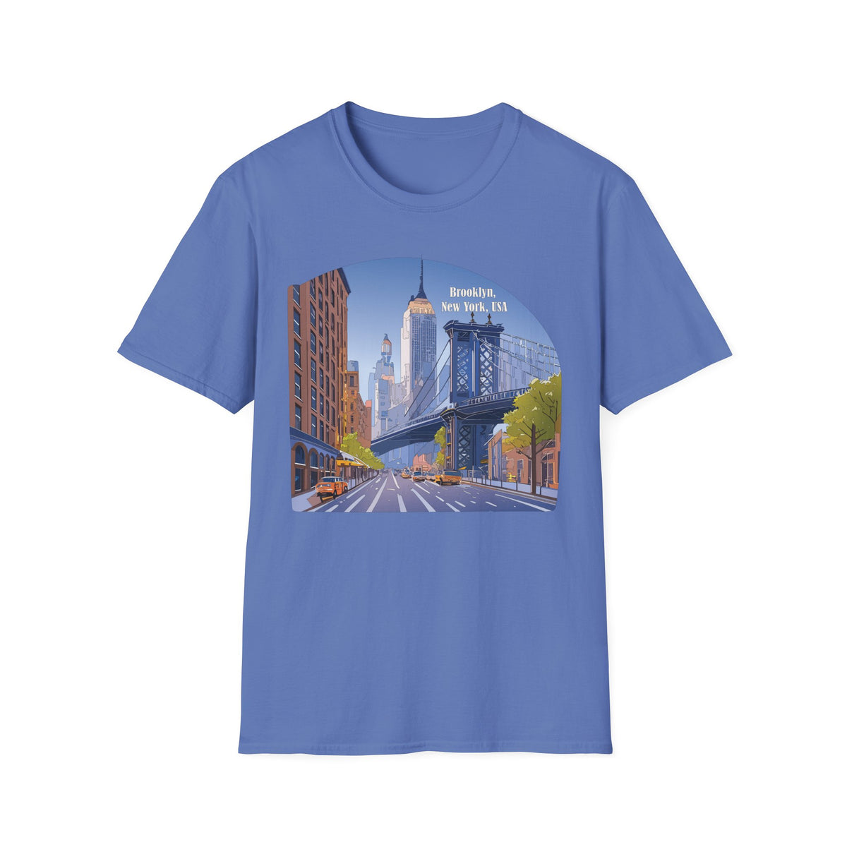 Brooklyn New York Skyline T-Shirt | Manhattan Bridge Cityscape