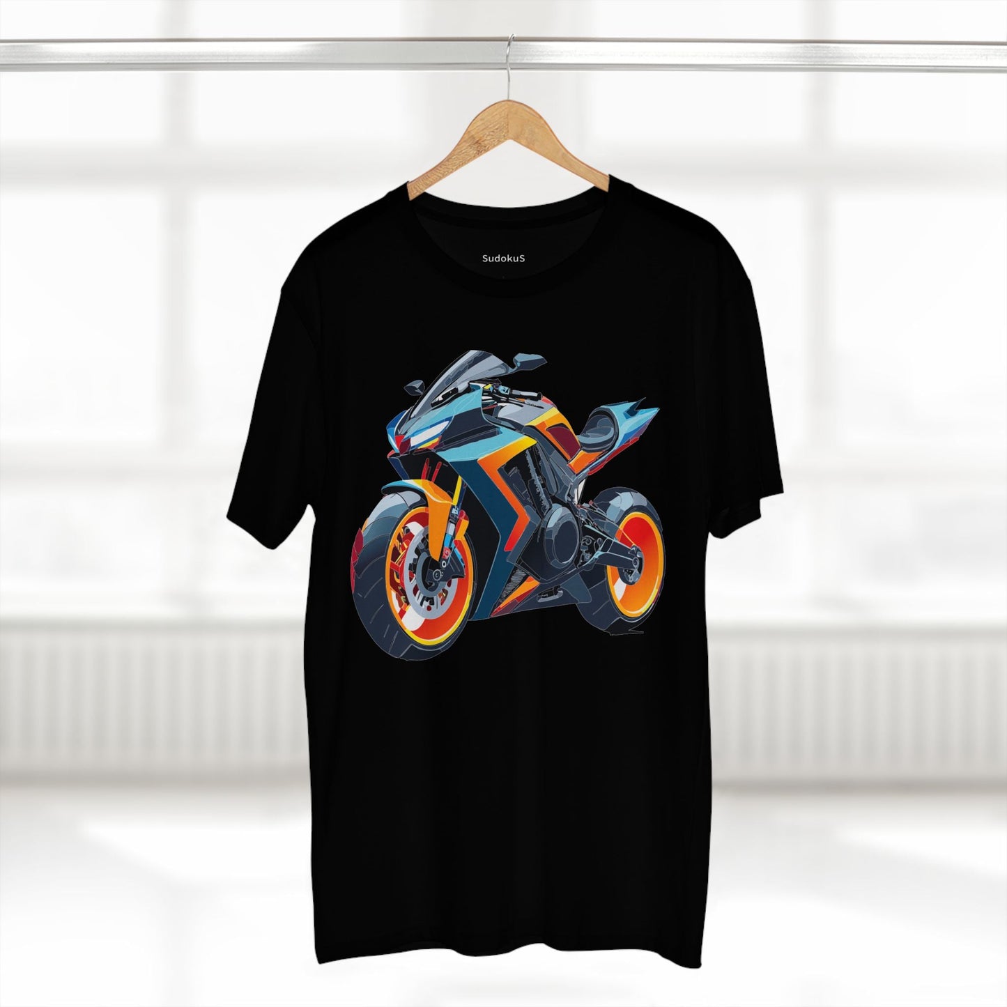 Moto Bike Graphic Unisex 100 Cotton Staple Tee 26