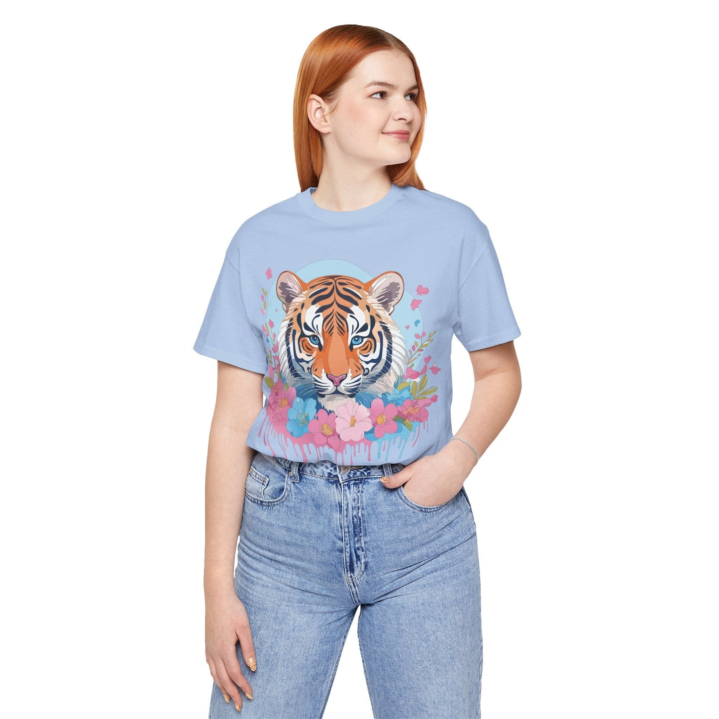 Tiger Graphic Tee by Adelpha Unisex Vintage Inspired Artwork Short Sleeve Shirt Edition