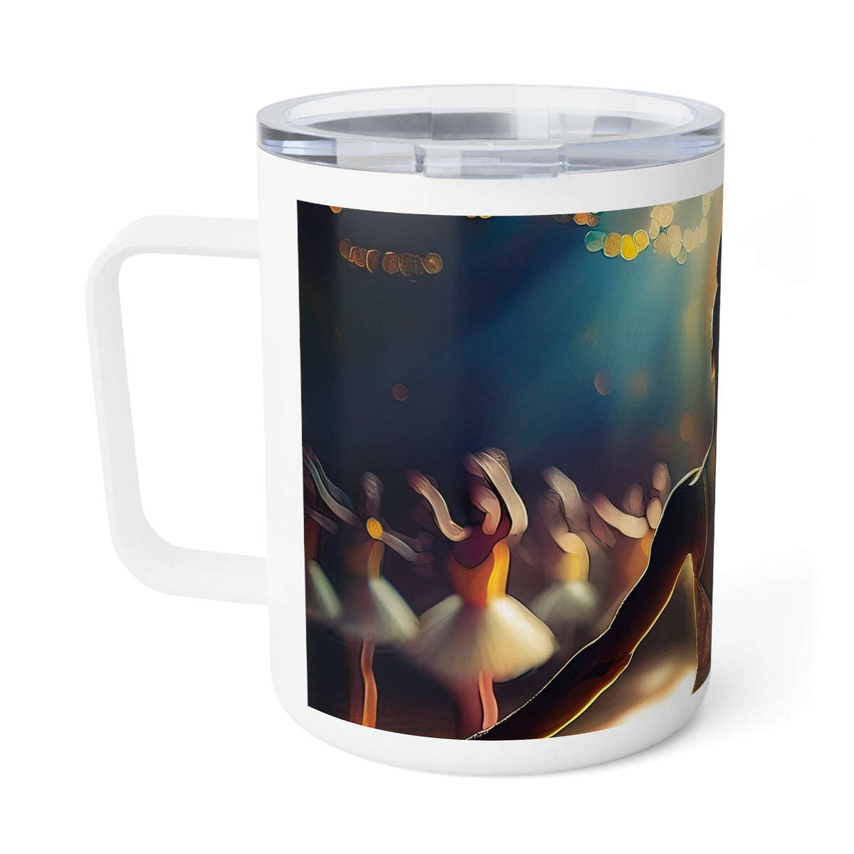 14 Art Design Insulated Coffee Mug Clear Lid 10oz Insulated Coffee Mug 10oz