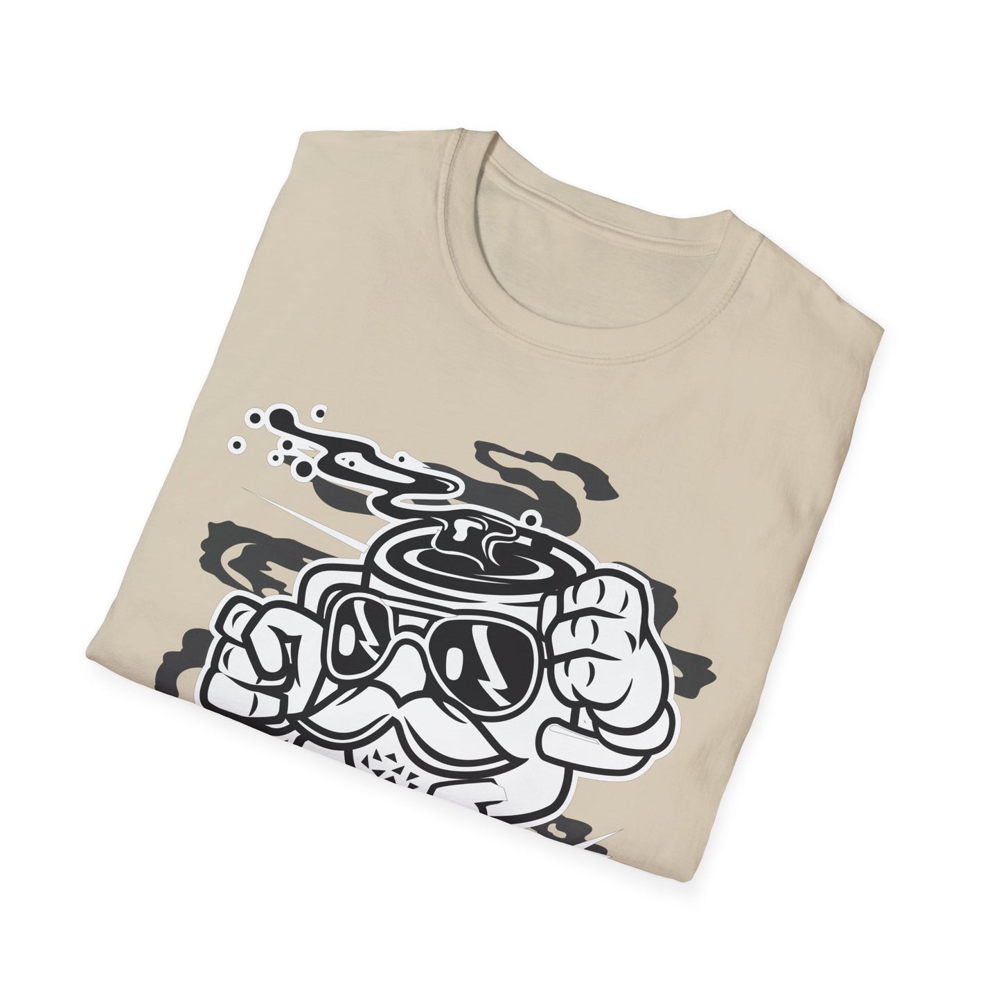 Unisex Cotton T-Shirt with Cartoon Graphic Design