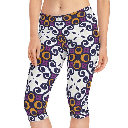 Leggings capri con estampado tradicional