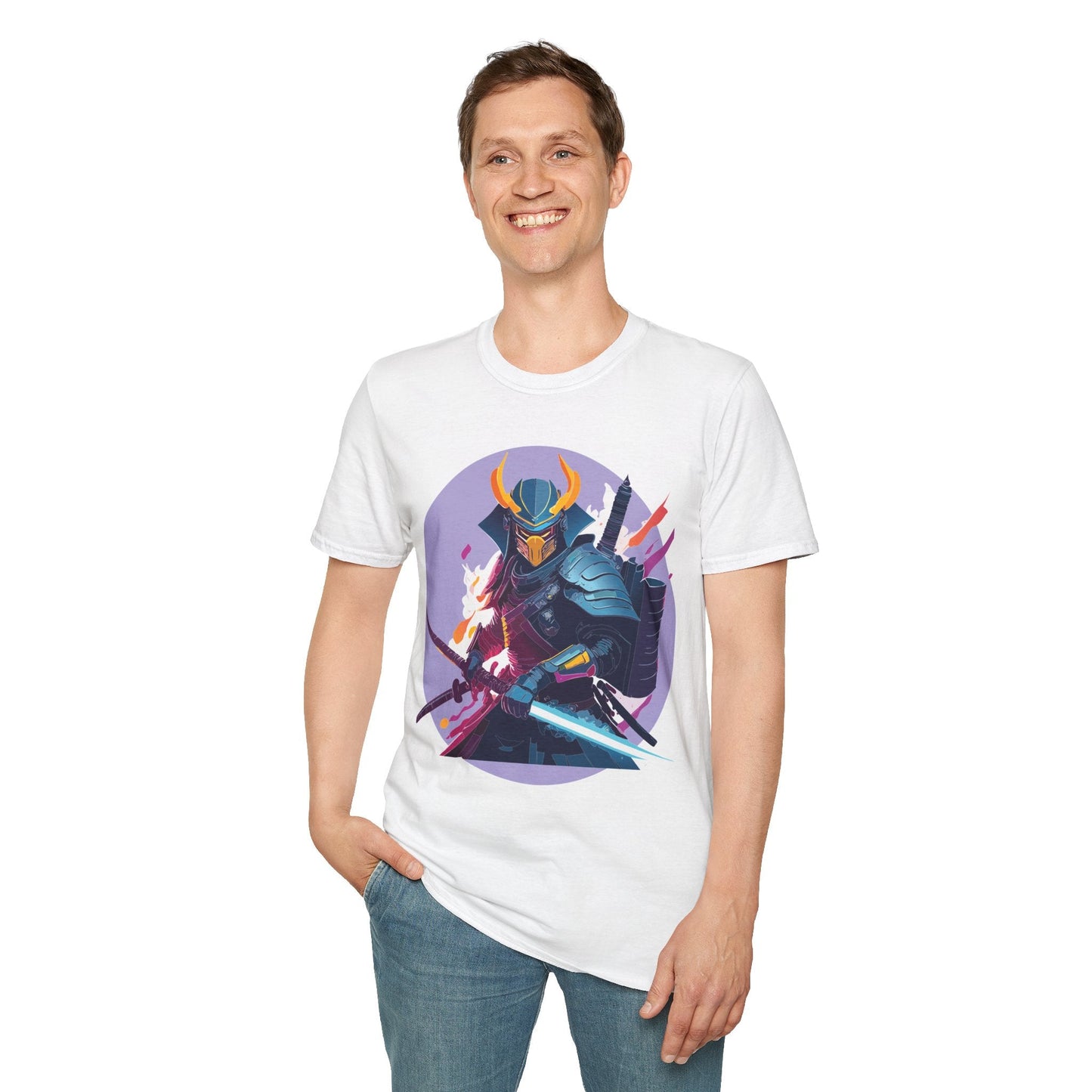 Samurai Shirt Unisex Softstyle Tee 100 Percent Ring Spun Cotton Comfortable Everyday Wear