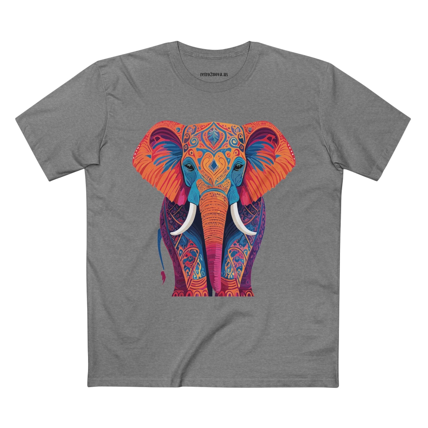 Unisex Elephant Shirt Premium Cotton Tee With Original Art Design By Retro2Nova Soft Breathable Everyday Comfort