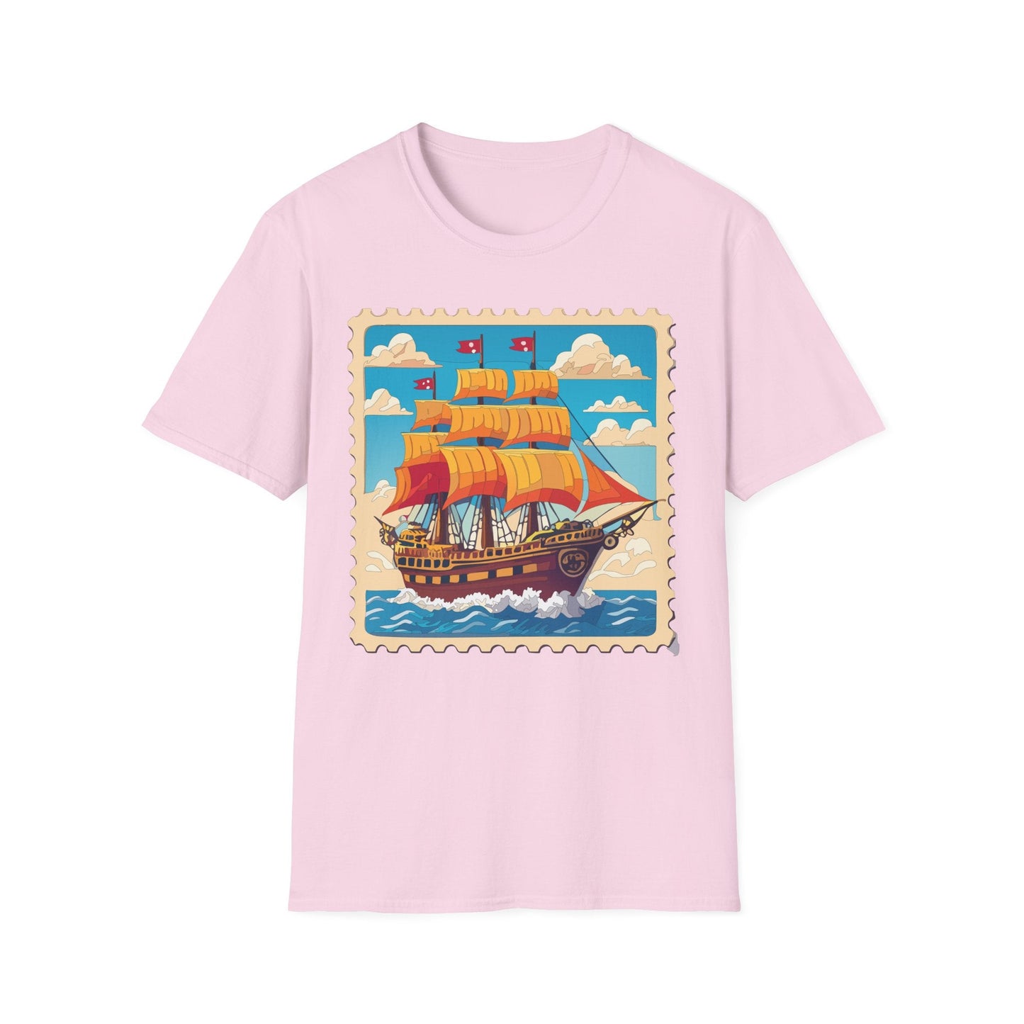 Unisex Softstyle Frigate Ship T Shirt 100 Percent Ring Spun Cotton Gildan 64000 Tee