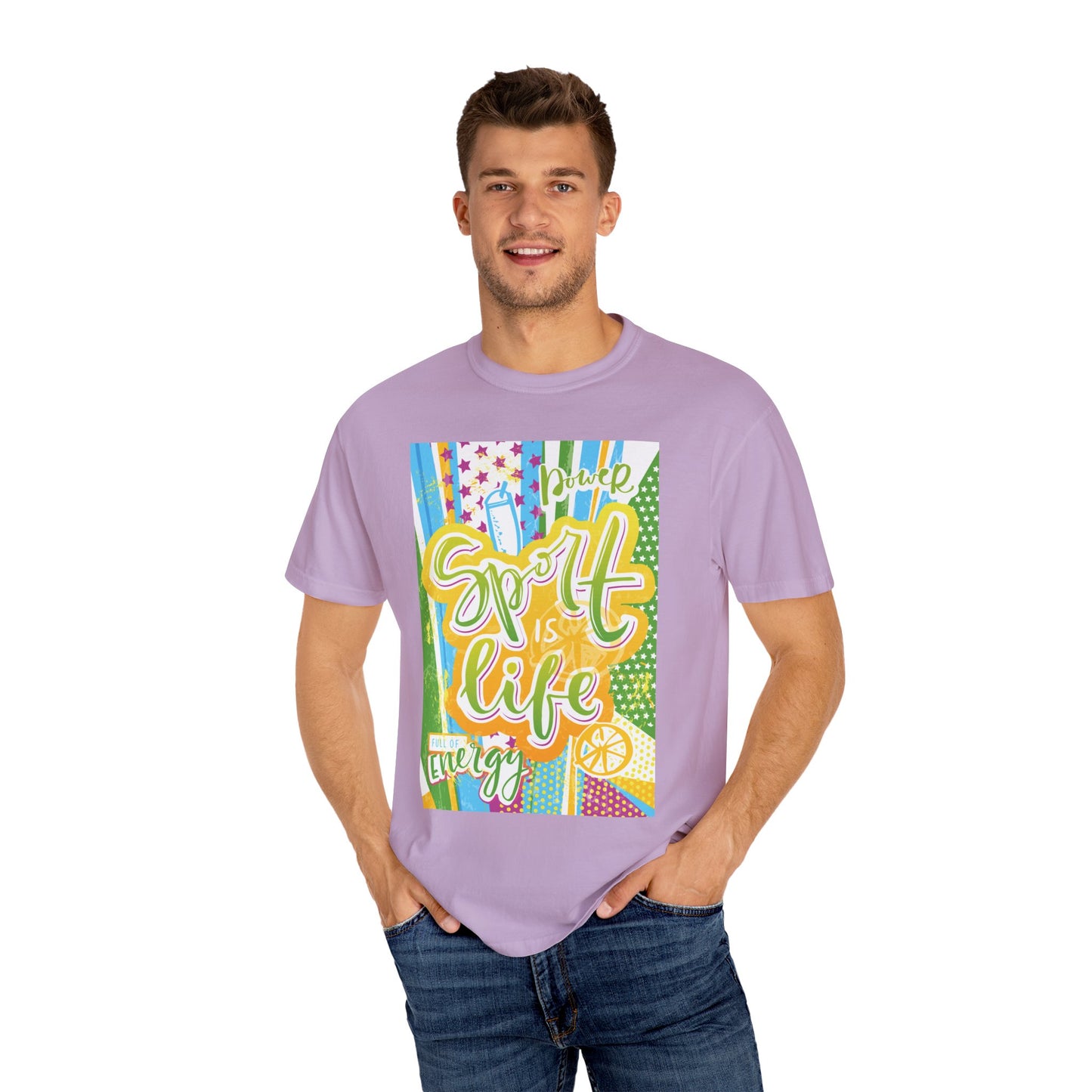 Unisex-T-Shirt mit Sports-Art-Design