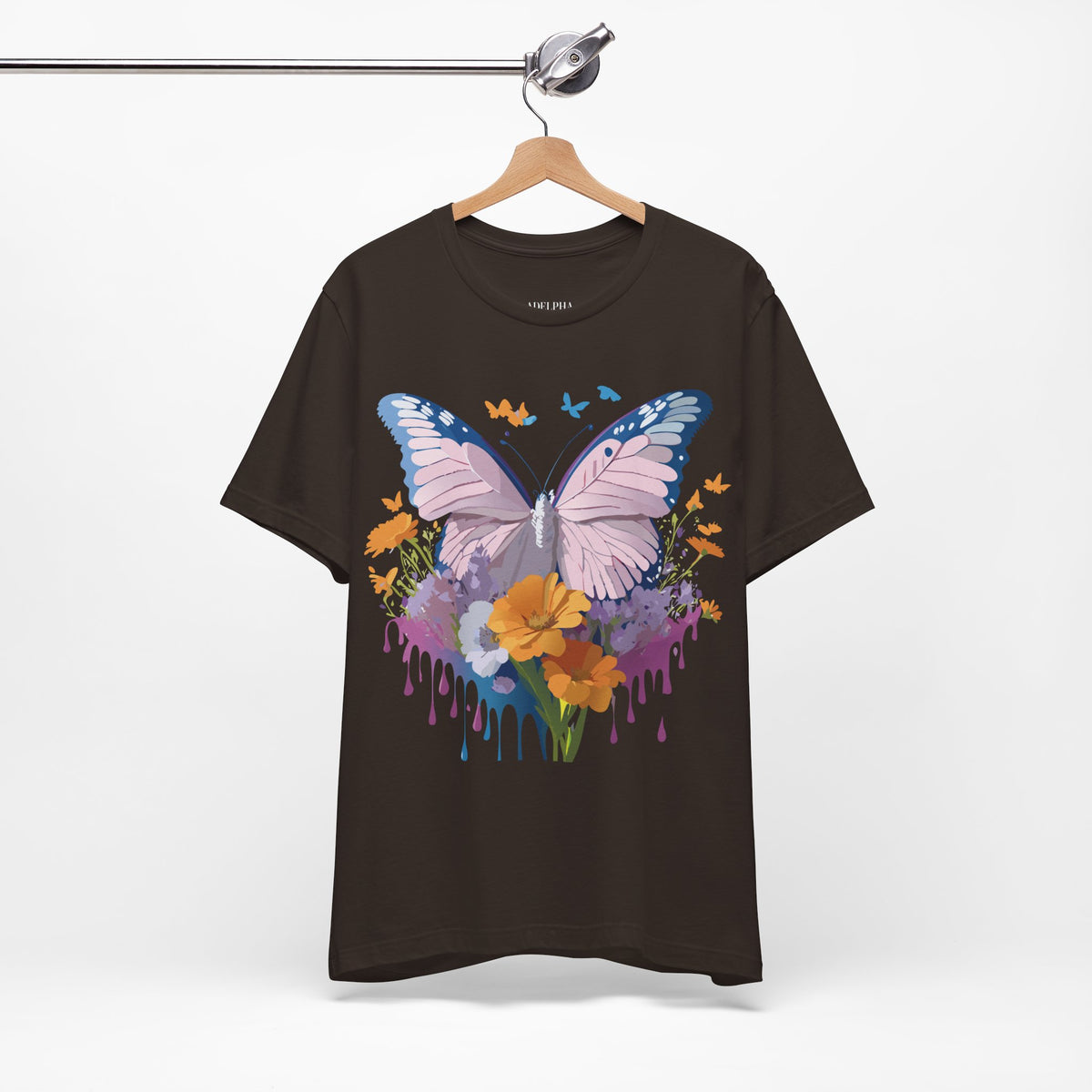 Butterfly Graphic Unisex Cotton Bella+Canvas Tee with Art Design n48