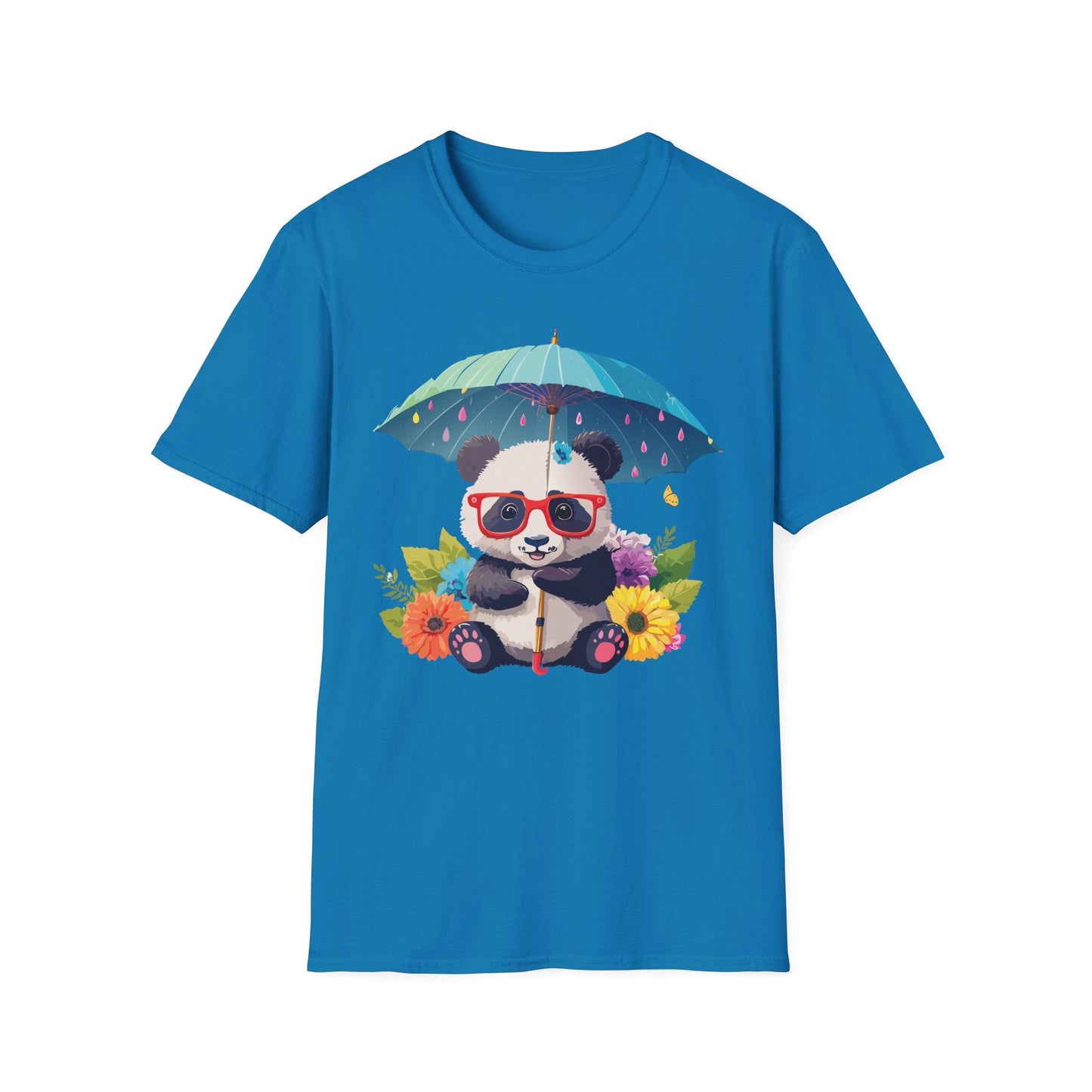 Panda Shirt Unisex Tee 100 Percent Ring Spun Cotton Softstyle Gildan 64000 Animal Print
