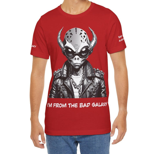 Alien Tee Shirt From Bad Galaxy 100 Percent Cotton Eco Friendly Ink Printed In USA
