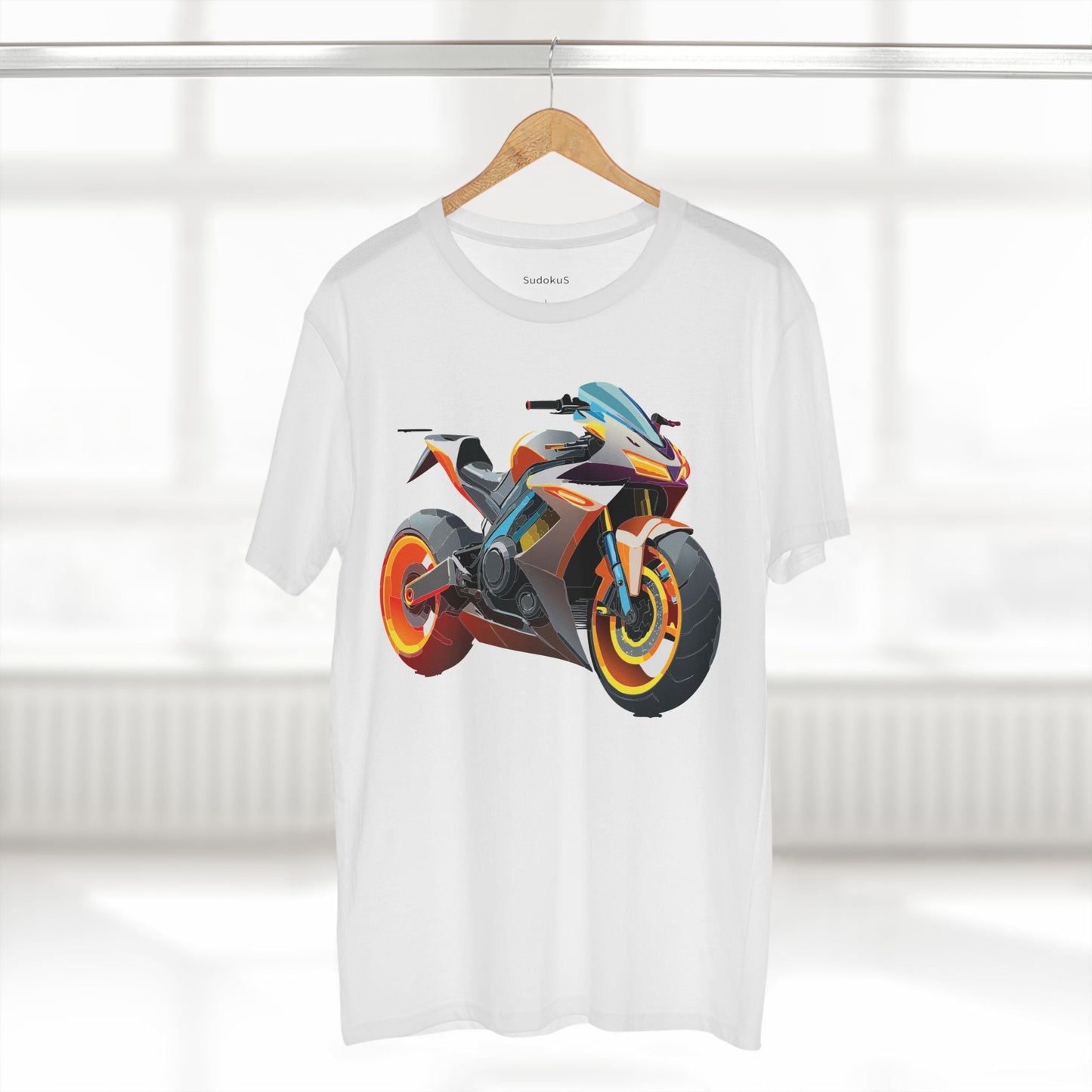 Moto Bike Graphic Unisex 100 Cotton Staple Tee 24