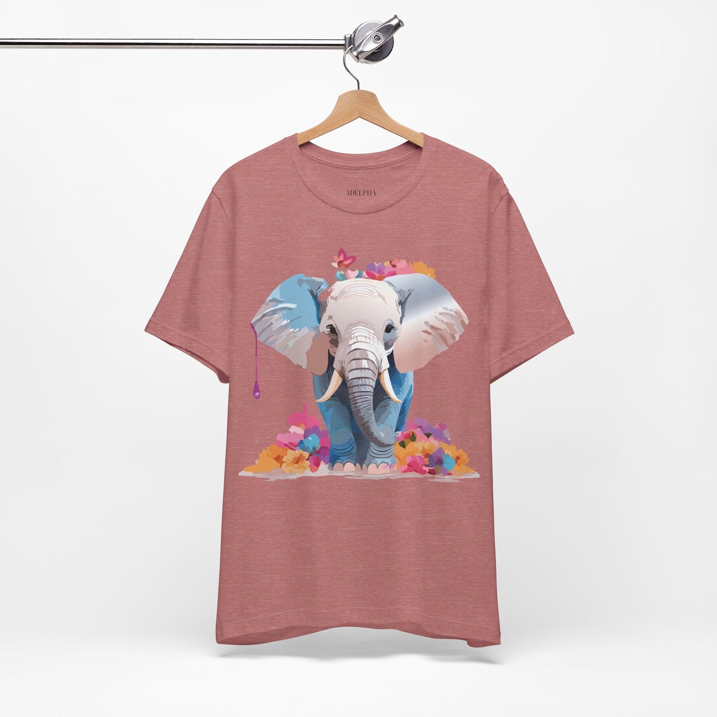 Elephant Graphic Unisex 100 Cotton Jersey Vintage Art Design Tee 5
