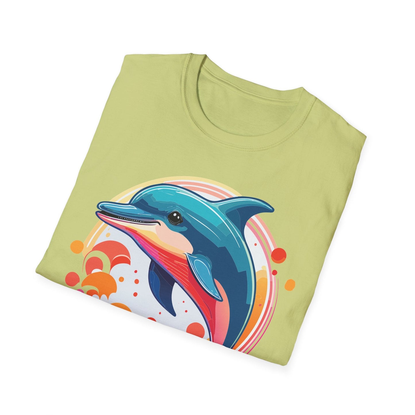 Dolphin Shirt Unisex Softstyle Tee Short Sleeve 100 Percent Ring Spun Cotton Gildan 64000