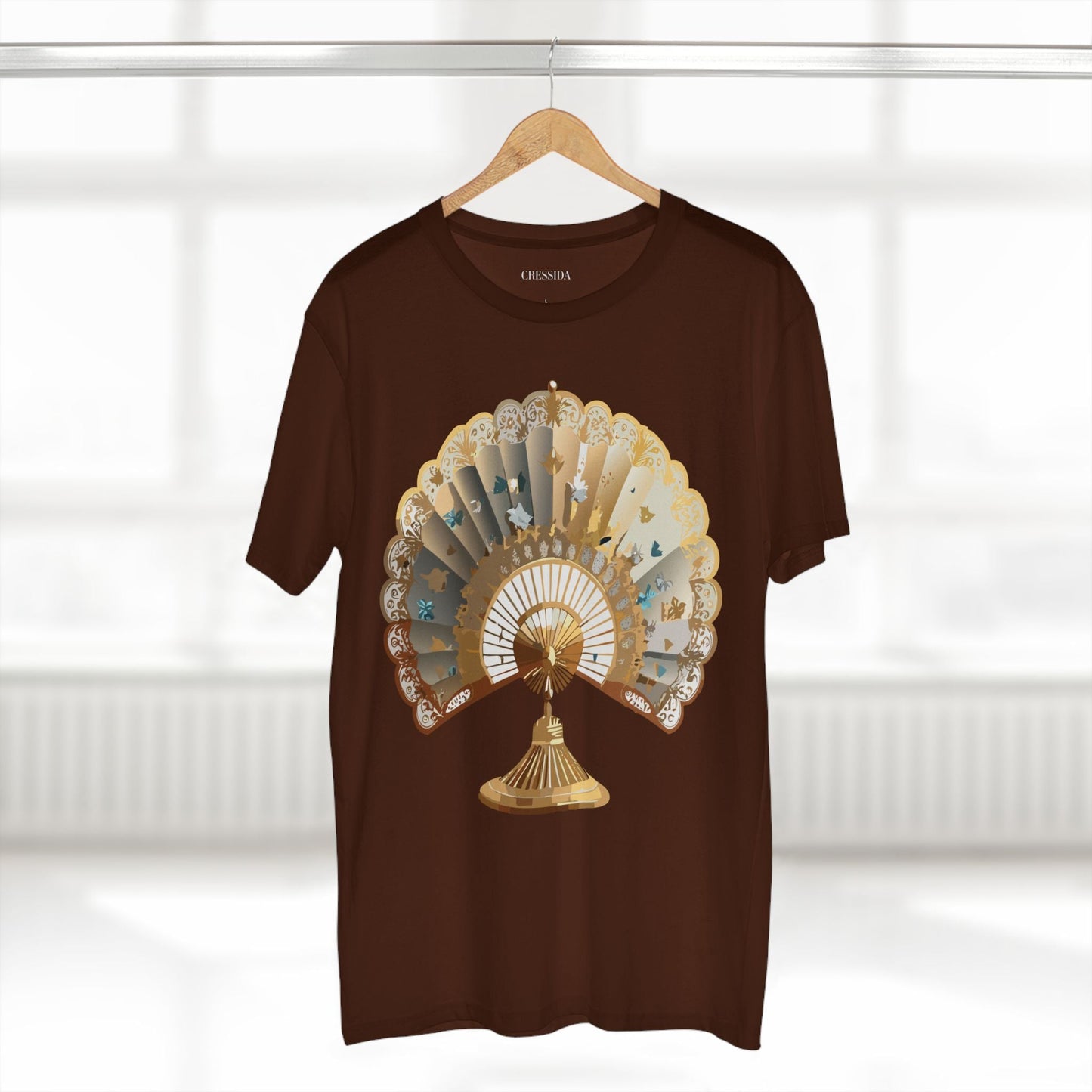 Antique Fan Graphic Design T-Shirt Unisex 100 Cotton Floral Carnival Artwork Tee 22