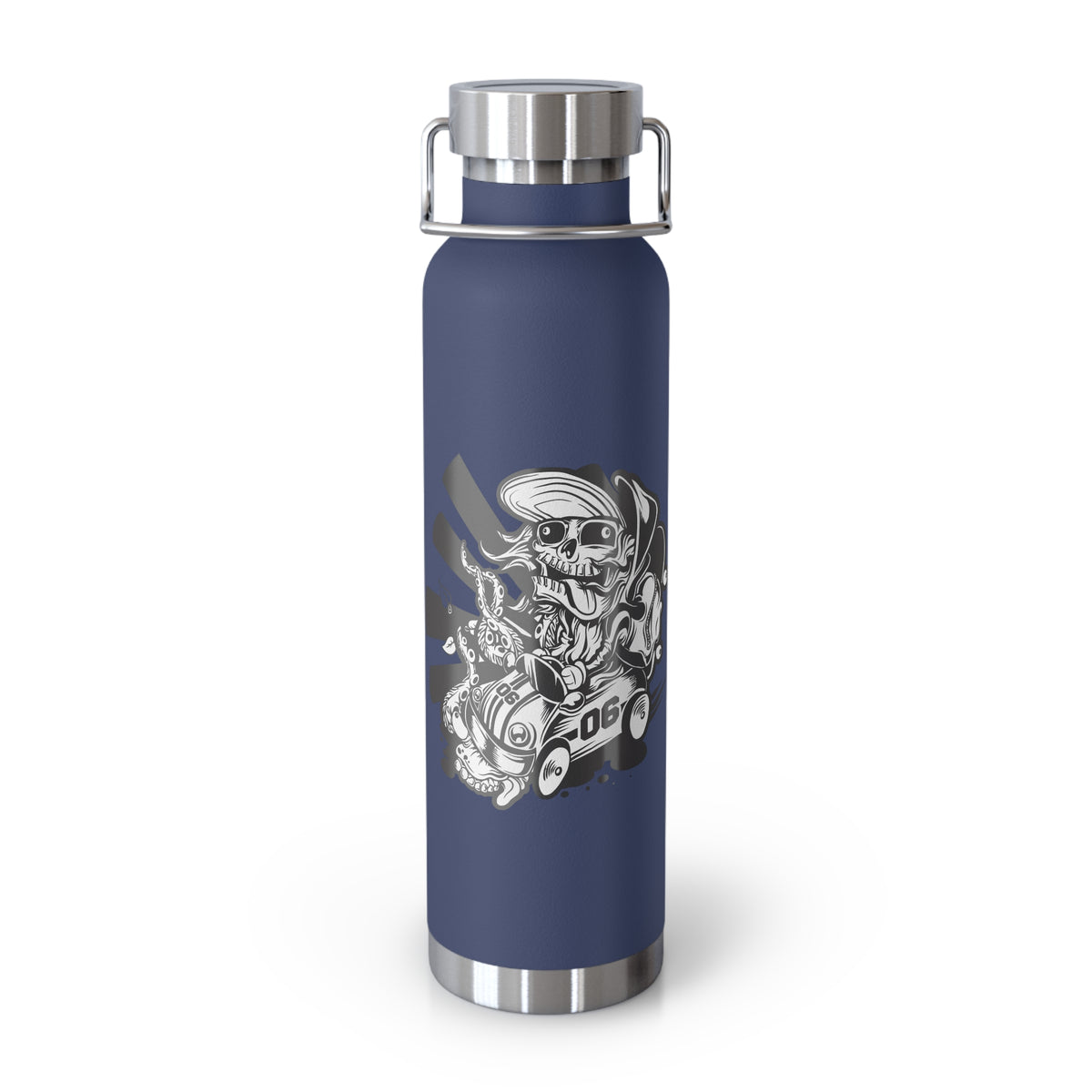 22oz Copper Insulated Water Bottle with Cartoon Design - CV77