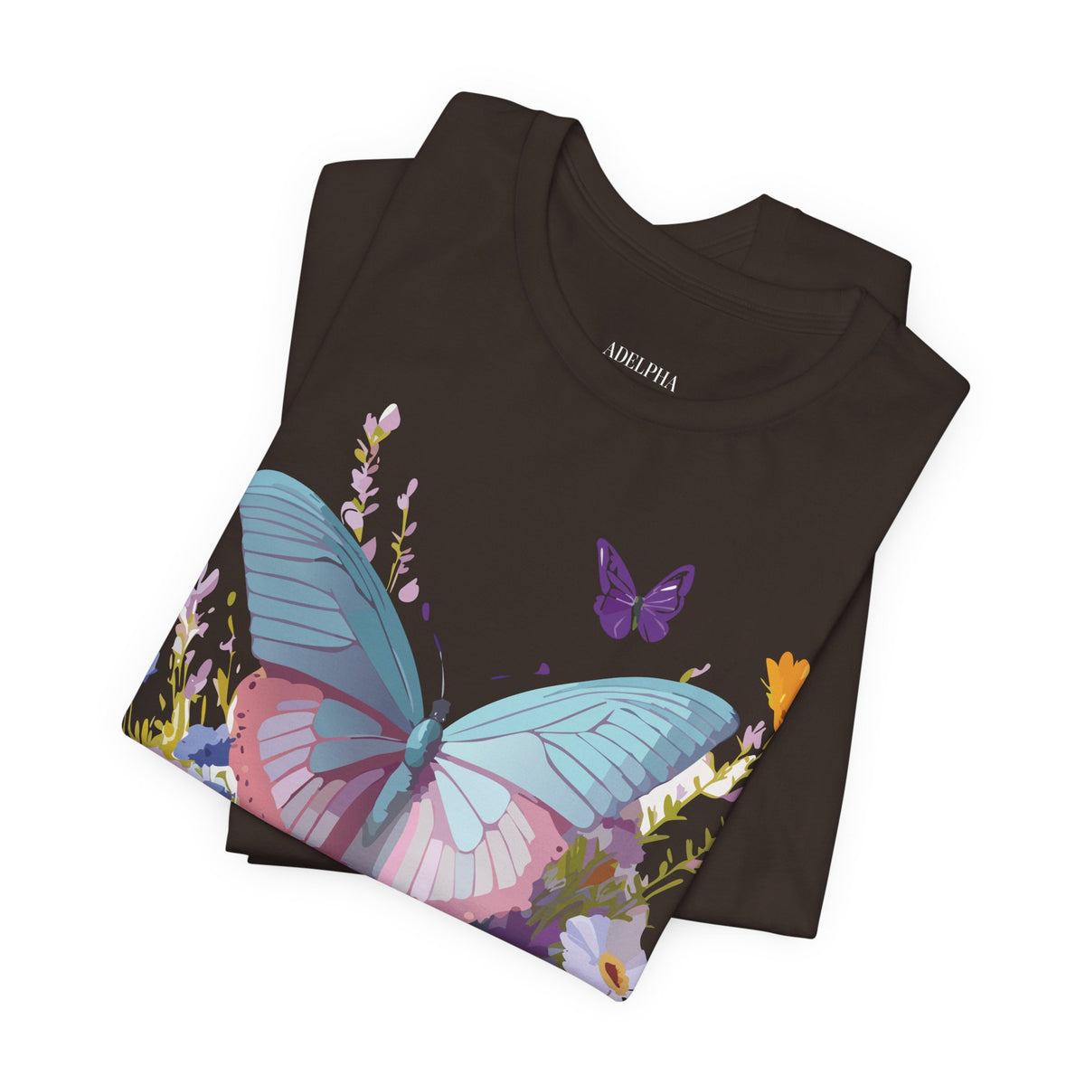 Butterfly Graphic Unisex Cotton Bella+Canvas Tee with Art Design n45