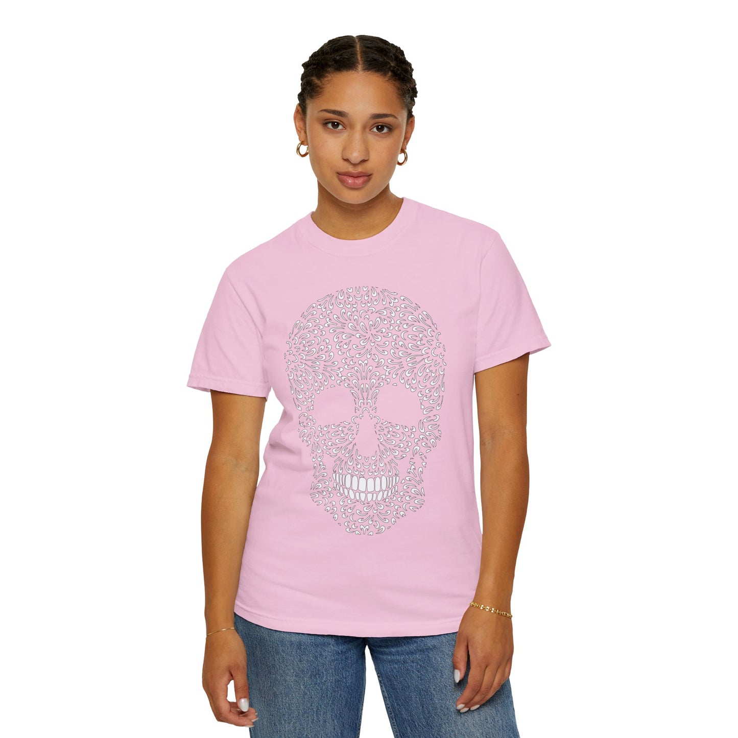 Unisex Cotton Tee Shirt with Skull