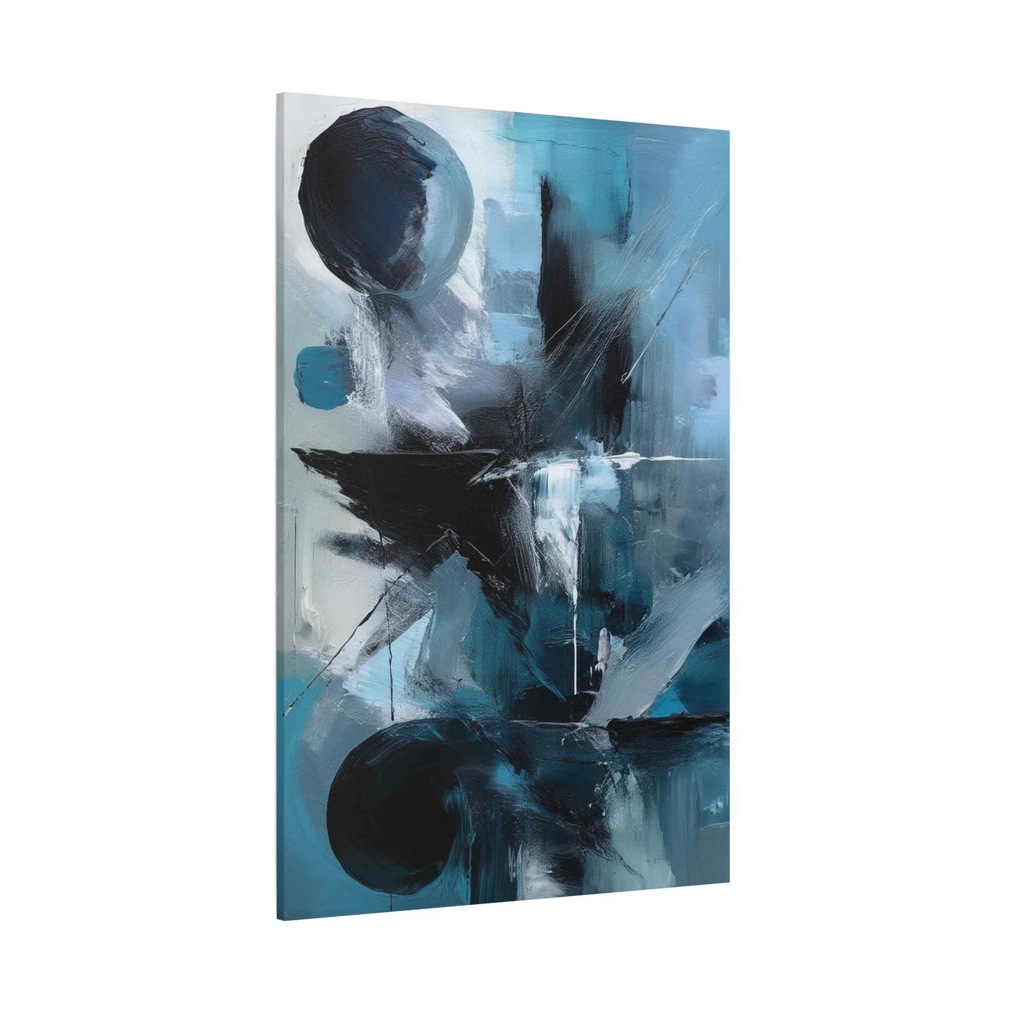 Blue Abstract Painting Print Canvas 20x24,20x30,24x30, 24x32,24x36,30x40, 32x48,36x48,40x60 Pine-Wood Inner Frame ABS-29