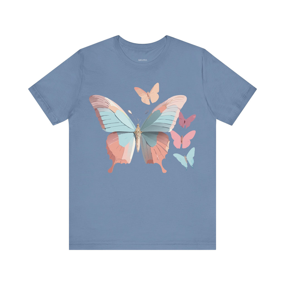 Butterfly Graphic Unisex Cotton Bella+Canvas Tee with Art Design n93