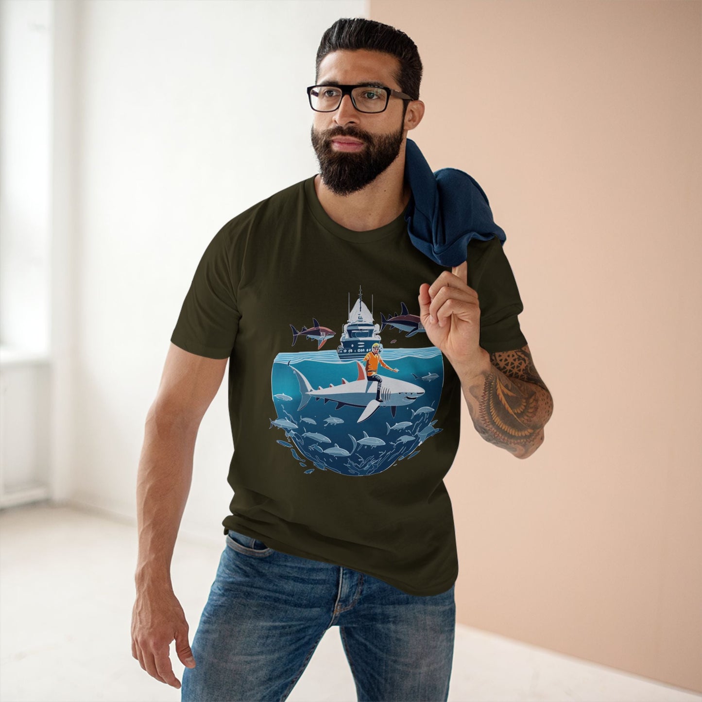 Ocean Coast Graphic Unisex 100 Cotton Staple Tee 5