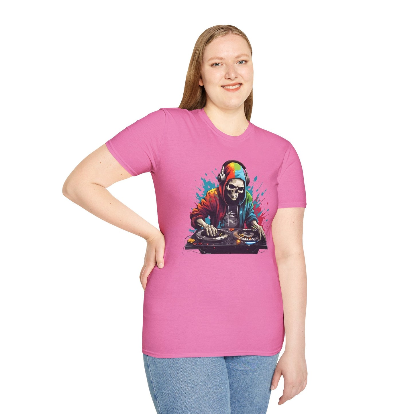 Skull T Shirt Unisex Skeleton Tee 100 Cotton Softstyle Gildan 64000 Graphic Tee Artwork