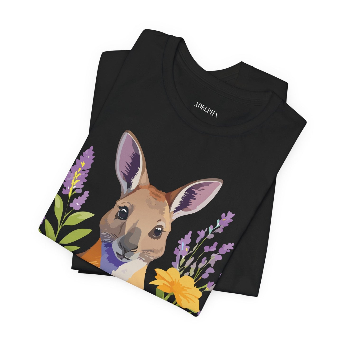 Kangaroo Graphic Unisex 100 Cotton Vintage Animal Artwork Tee 1