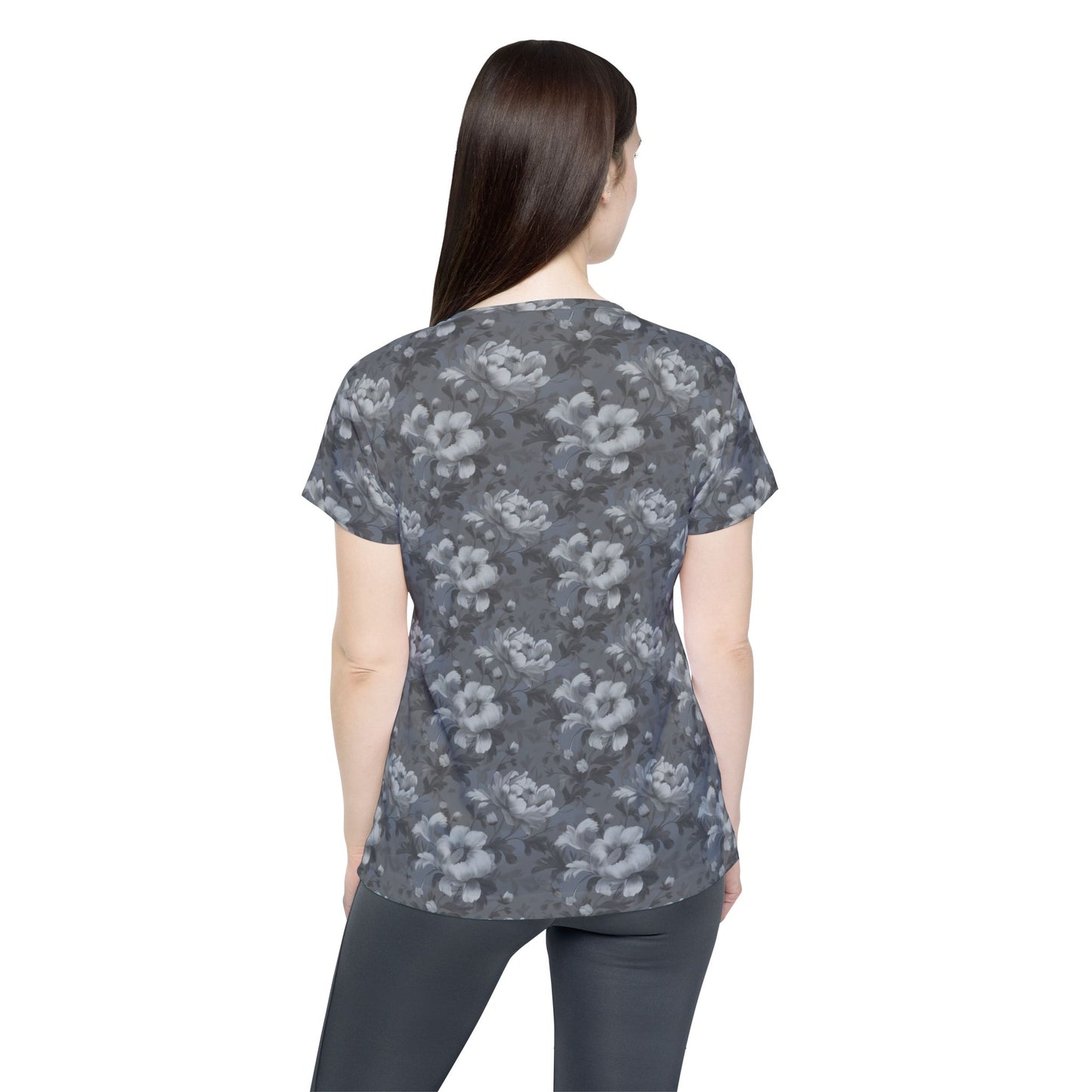 Women Poly T-Shirt with Floral Print