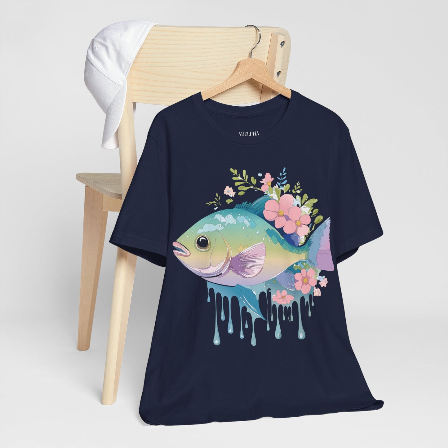 Fish Graphic Unisex 100 Cotton Vintage Artwork Tee 1
