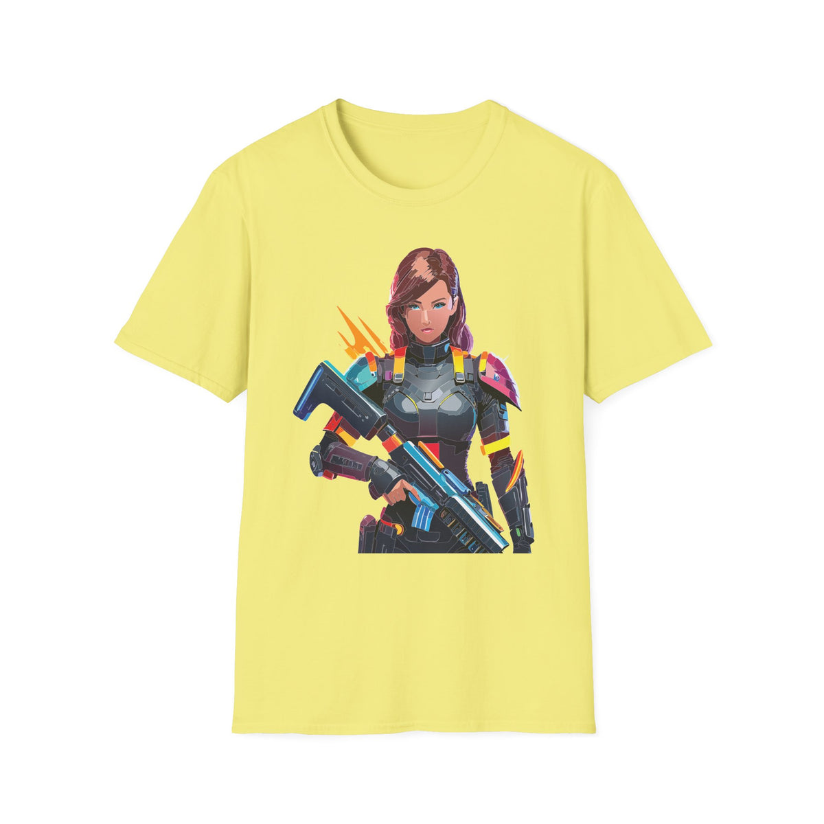 Cartoon Warrior Graphic Tee Gildan Unisex 100 Cotton Tee Shirt c44